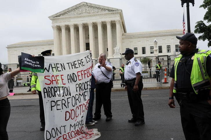 Abortion rights protesters participate in nationwide demonstrations, in Washington
