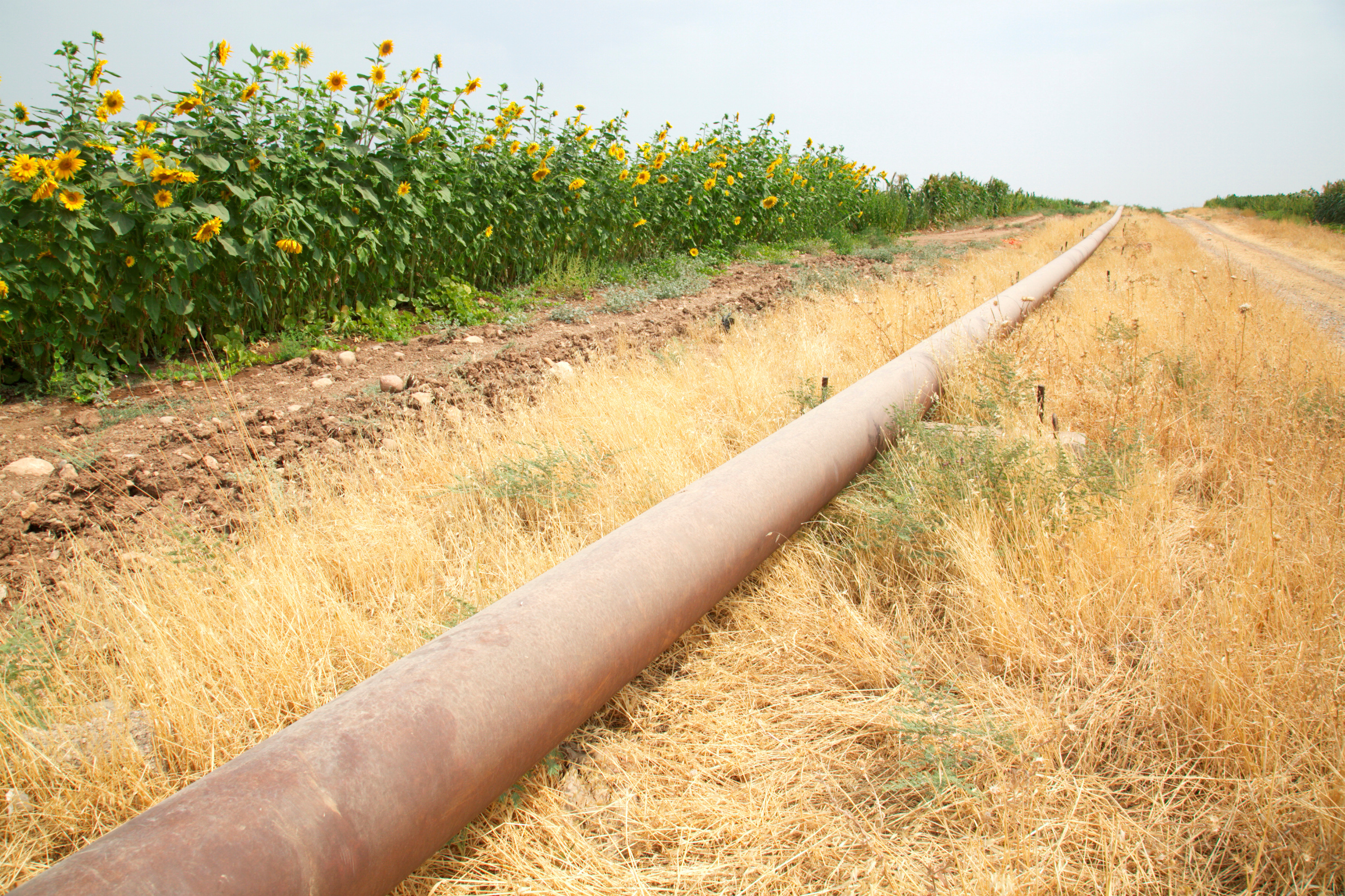 The Iraqi- Turkish pipeline is seen in Zakho district of the Dohuk Governorate of the Iraqi Kurdistan province