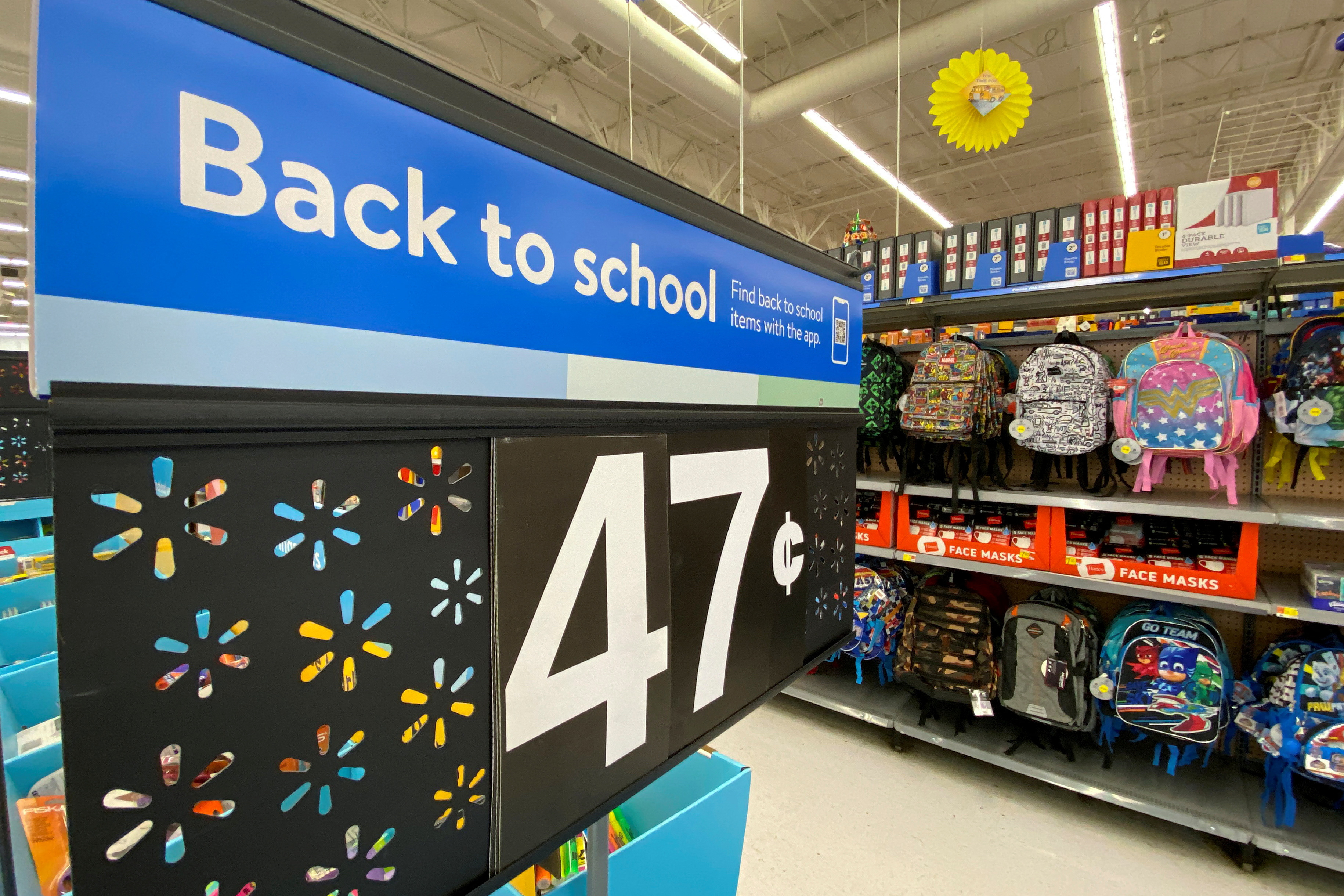 Back to school supplies for sale in U.S. department stores