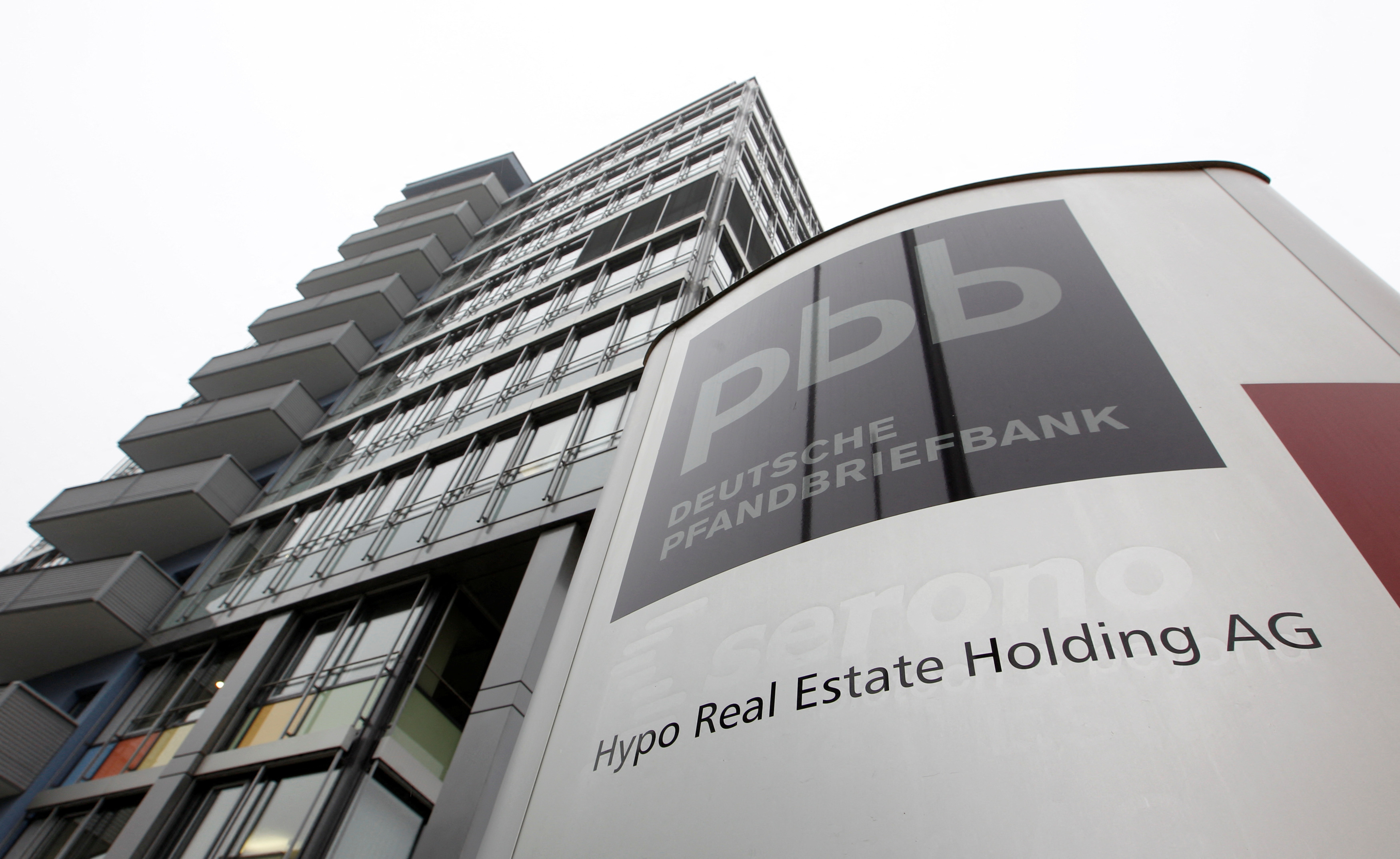Headquarters of German lender Hypo Real Estate 'Deutsche Pfandbriefbank AG' is pictured in Unterschleissheim