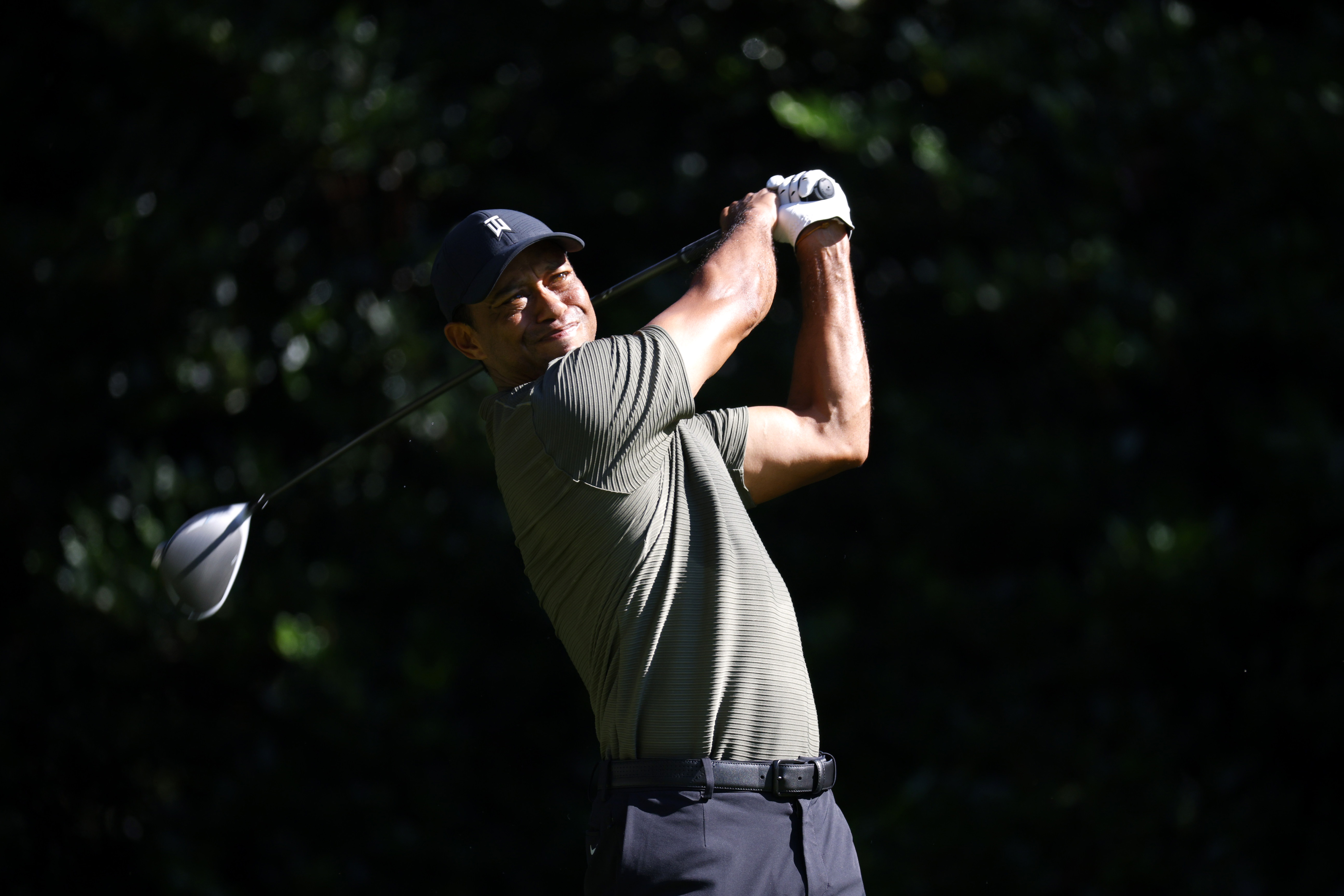 Golf - The Masters - Augusta National Golf Club - Augusta, Georgia, U.S. - November 12, 2020 Tiger Woods of the U.S. in action during the first round REUTERS/Brian Snyder
