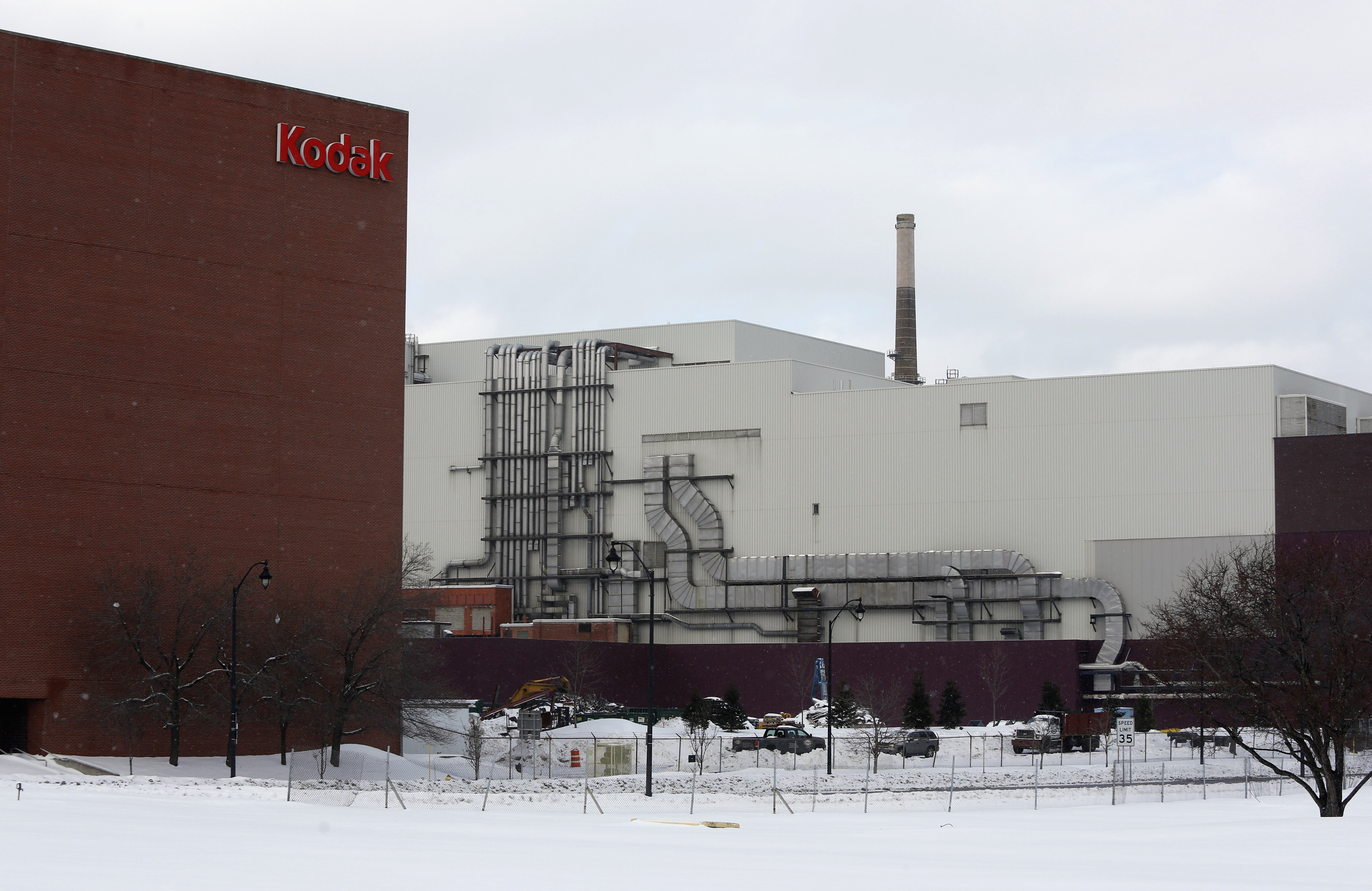 A general view of the now mostly unused Kodak factory in Rochester, New York