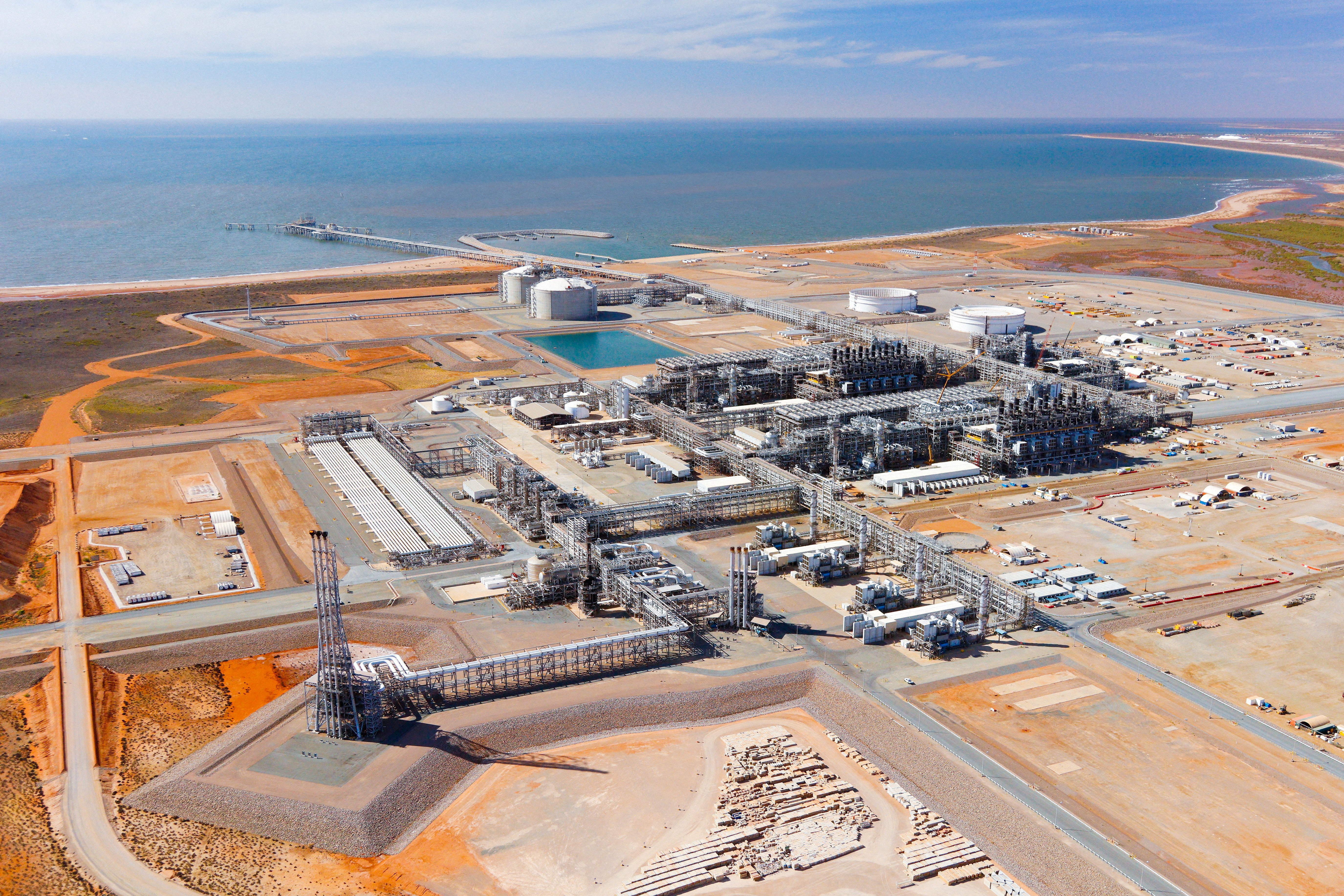A general view of Chevron's Wheatstone LNG facility
