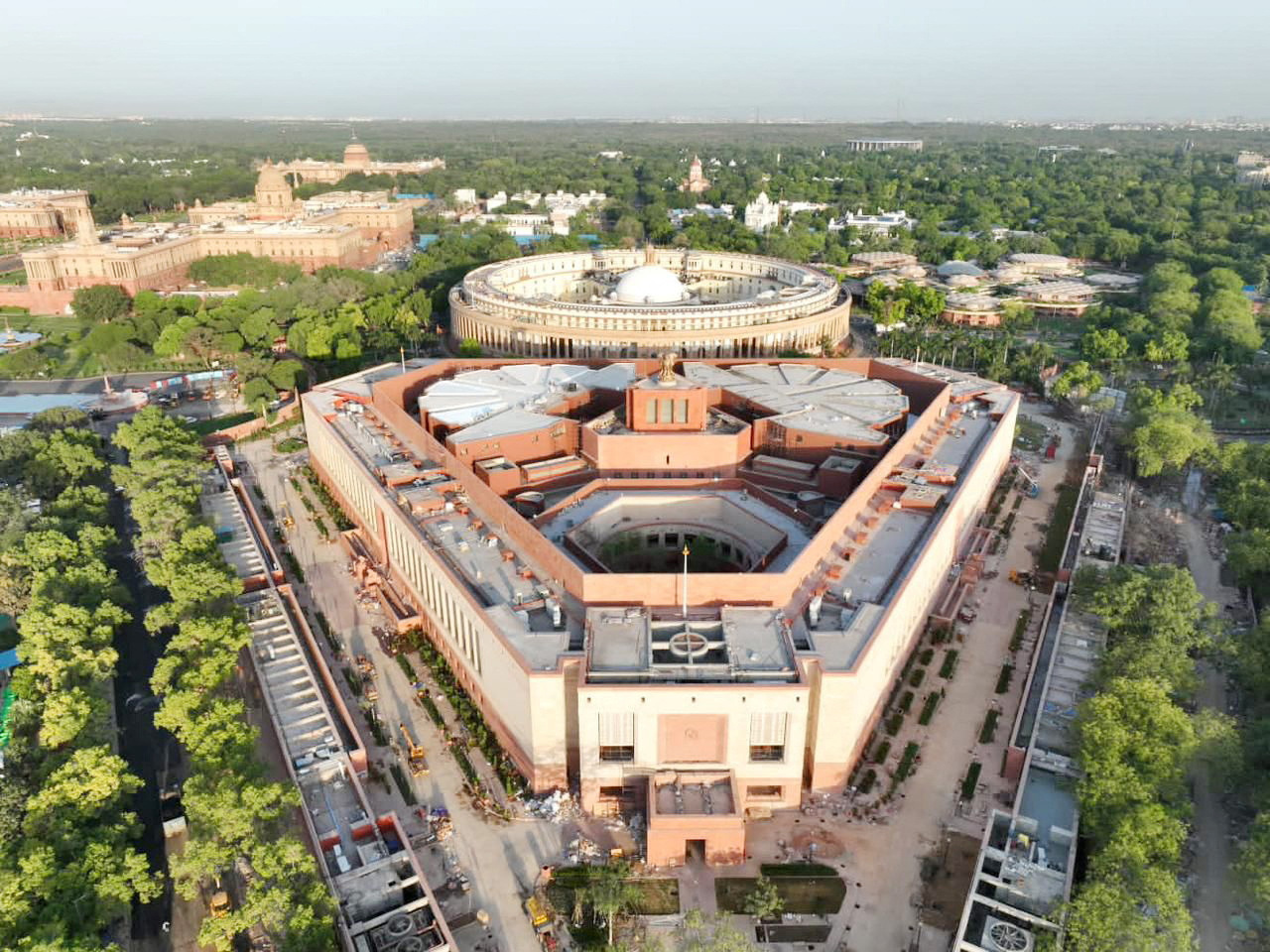 View of India's new parliament building in New Delhi