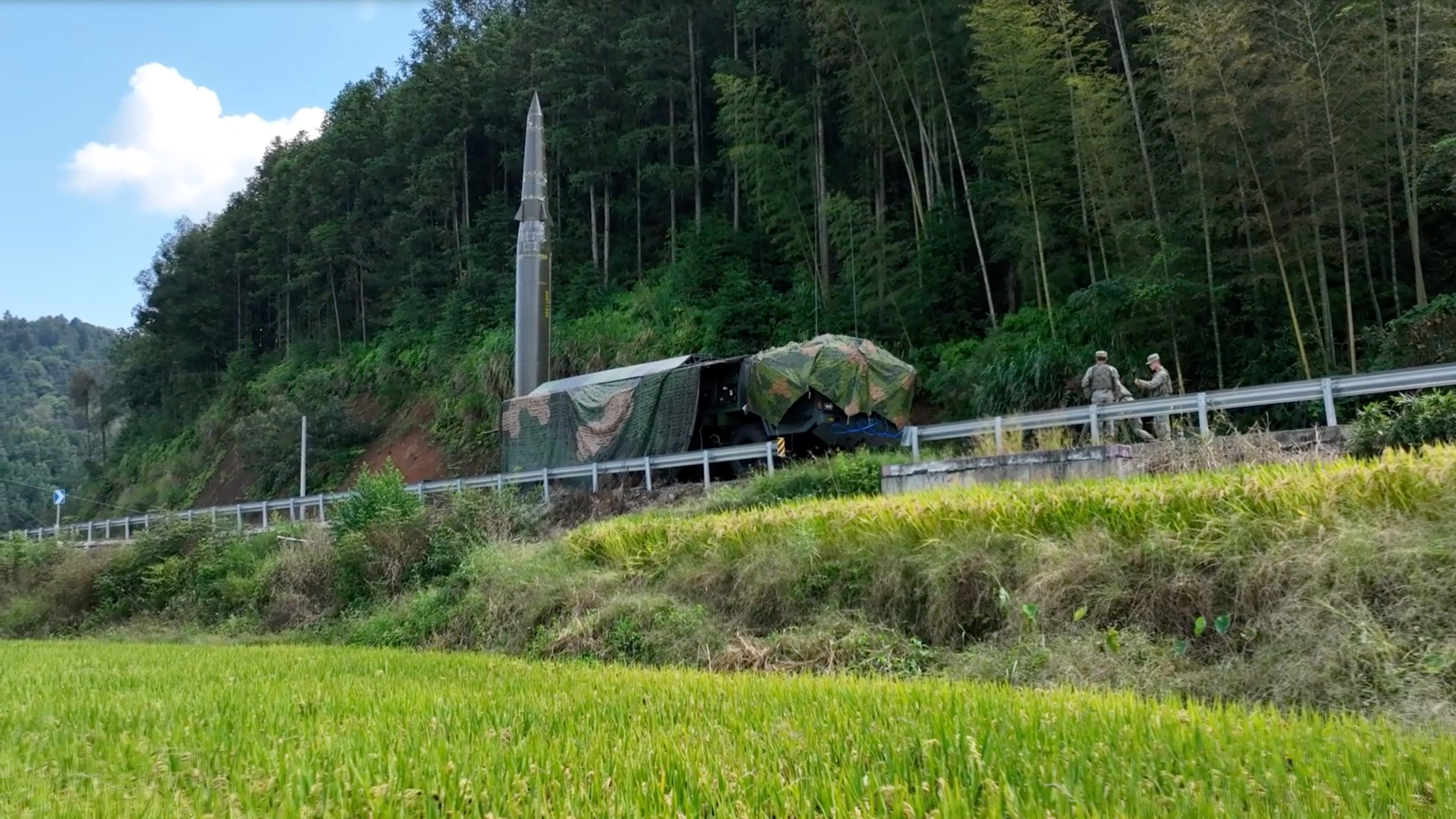 PLA members takes part in the "Joint Sword-2024B" military drills