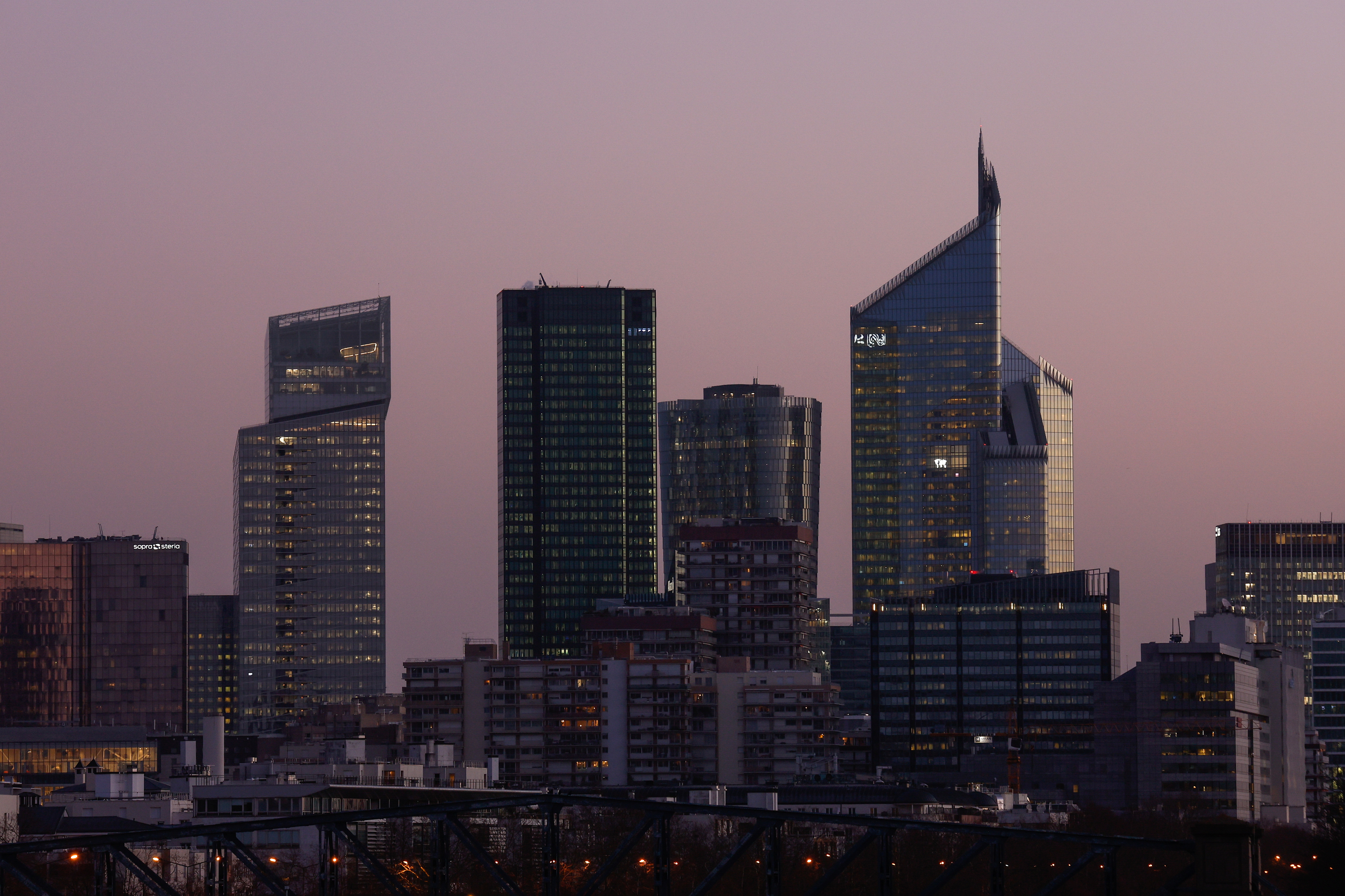 The financial and business district of La Defense near Paris