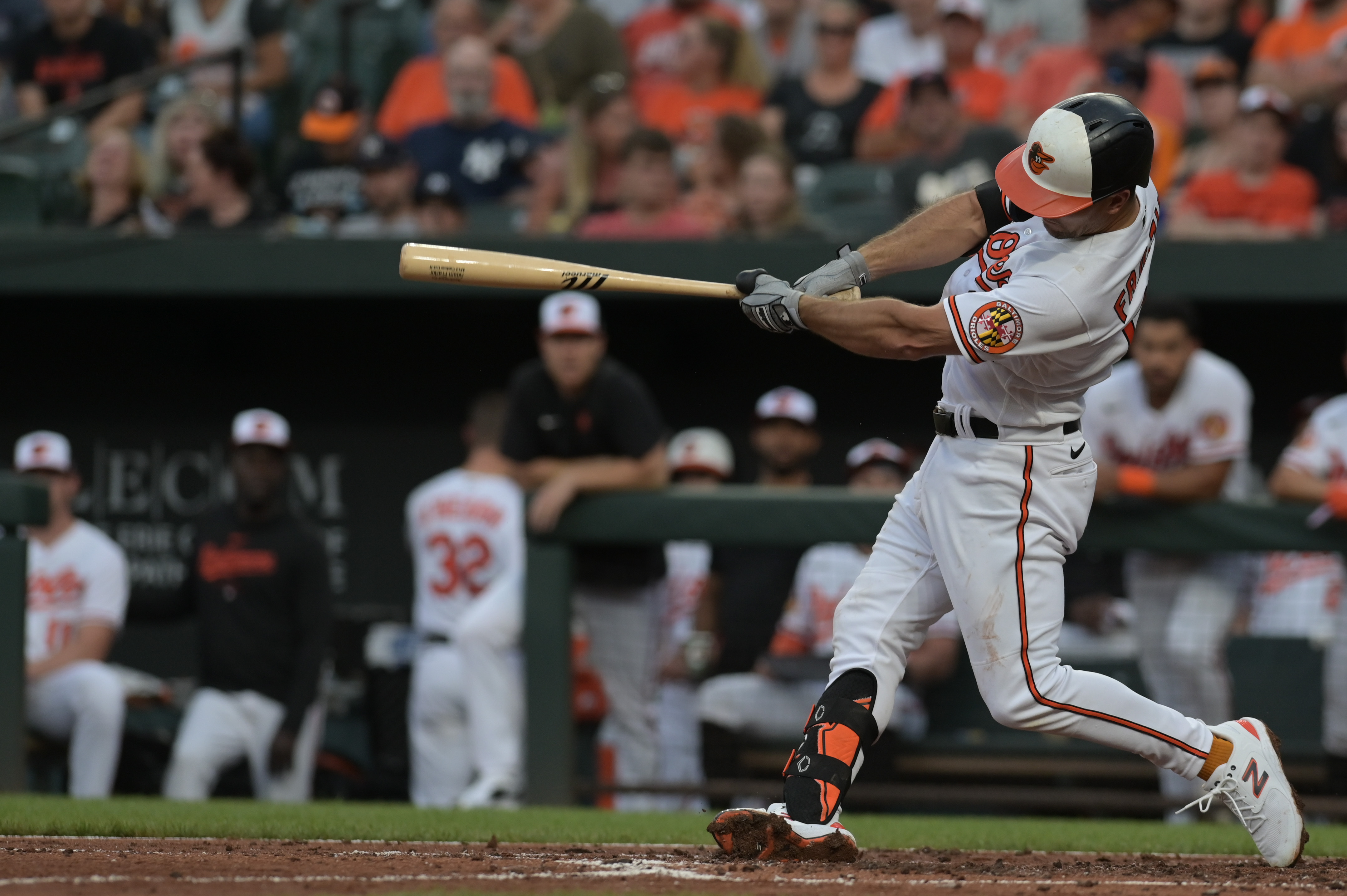 Baltimore, United States. 16th Apr, 2022. Baltimore Orioles shortstop Ramon  Urias (R) is called out on a strike as New York Yankees catcher Kyle  Higashioka (L) gestures during the seventh inning of