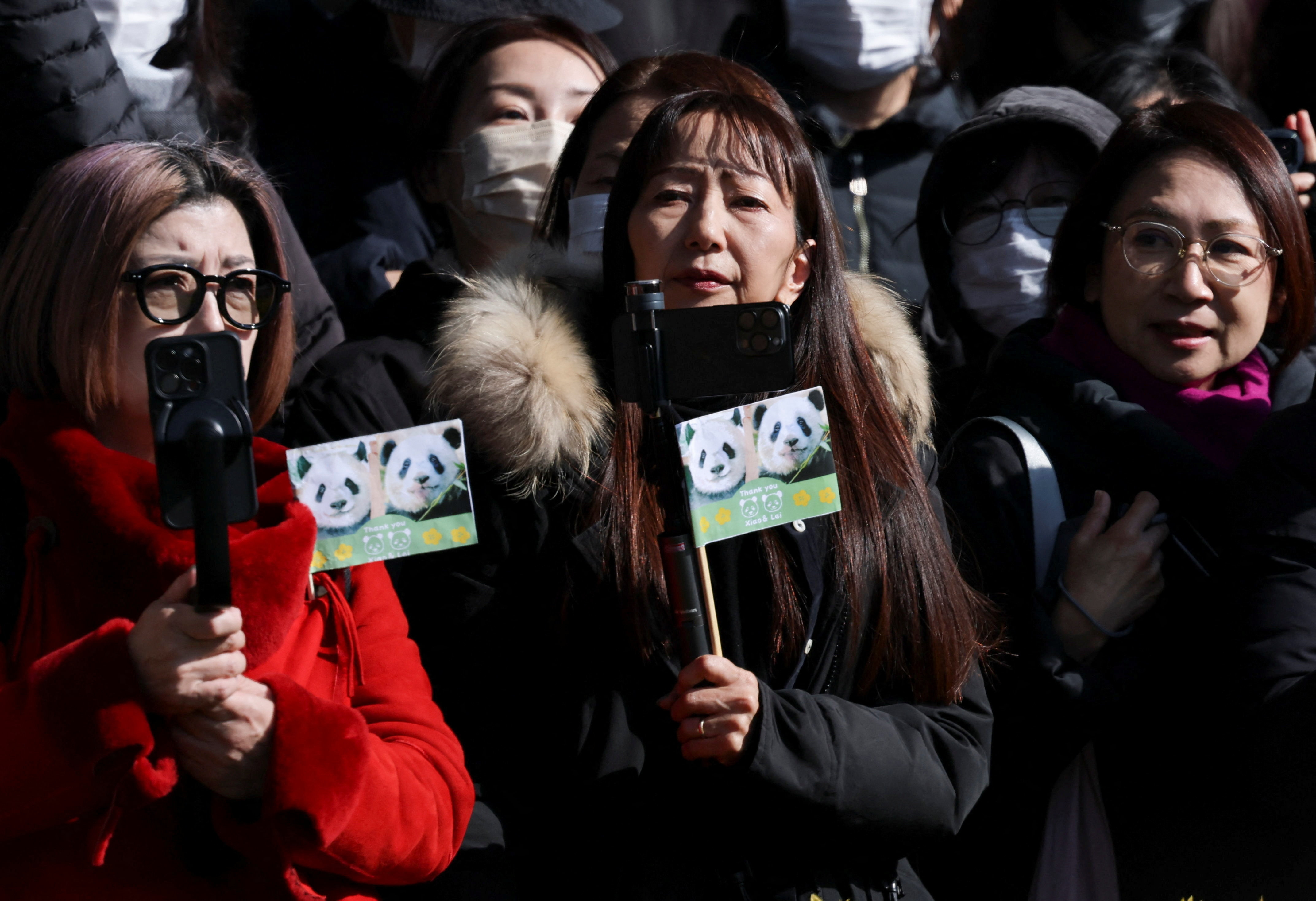 Japan bids farewell to last giant pandas as pair leave for China