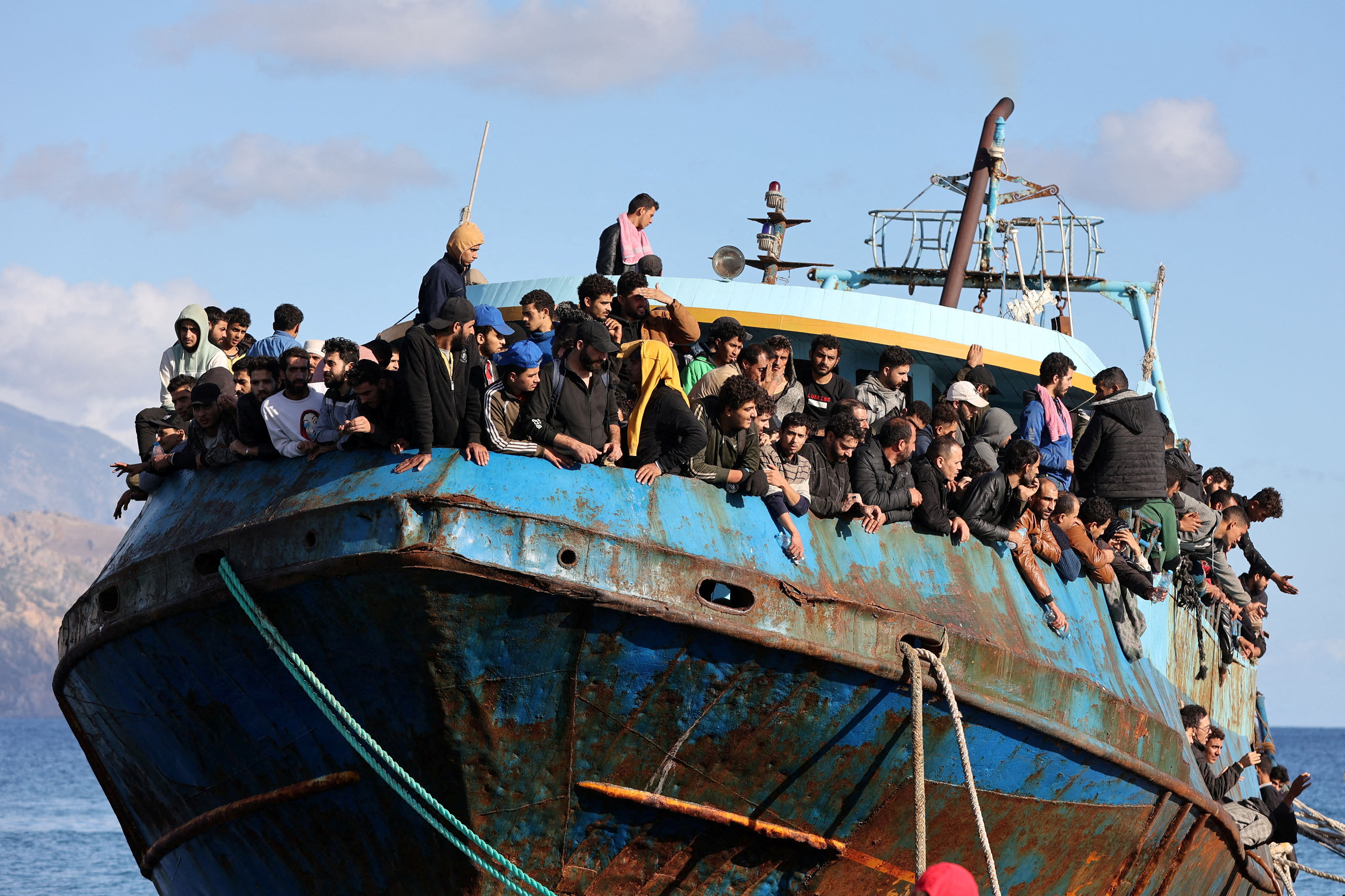 Migrant rescue operation off the island of Crete