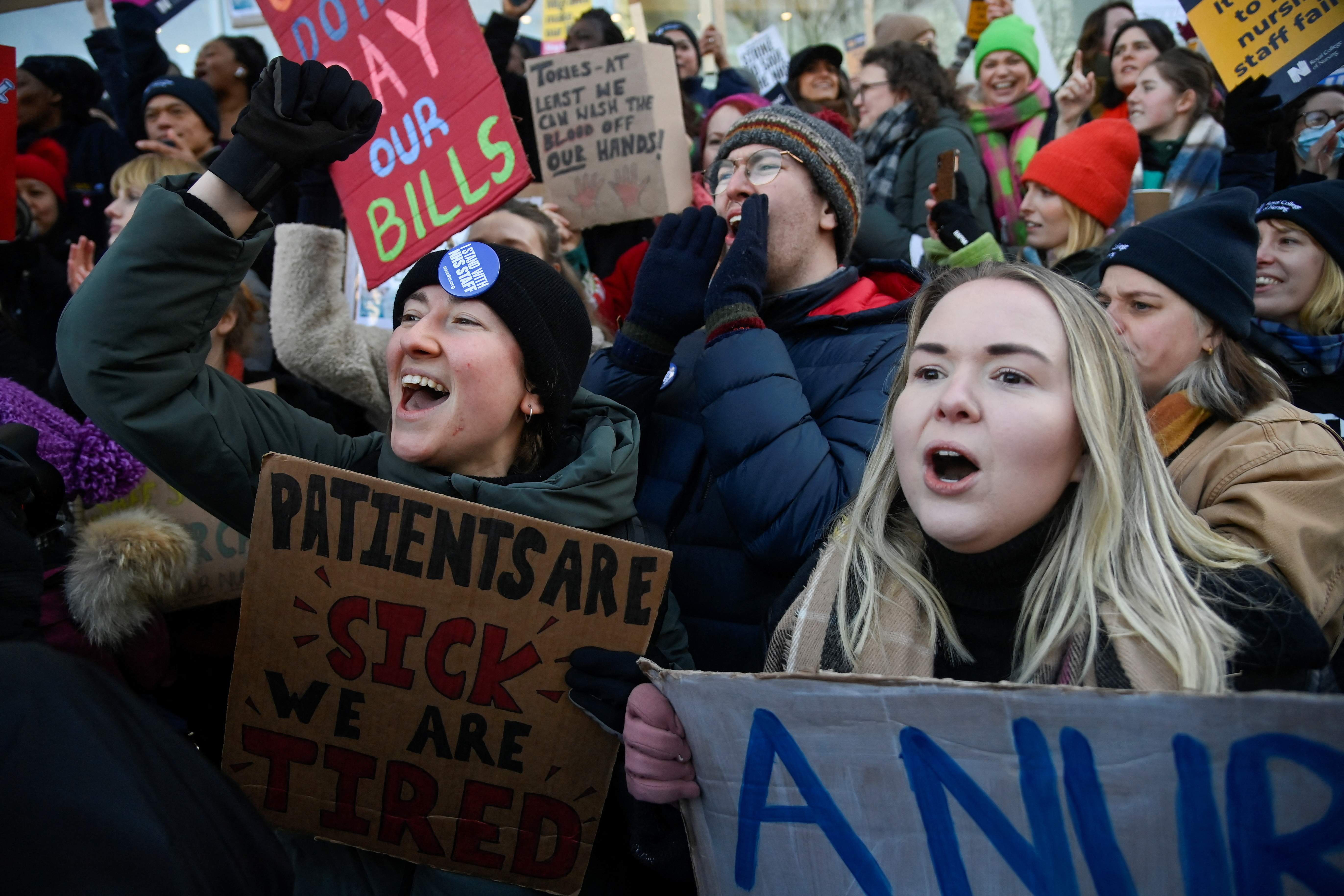 Nurses strike in London