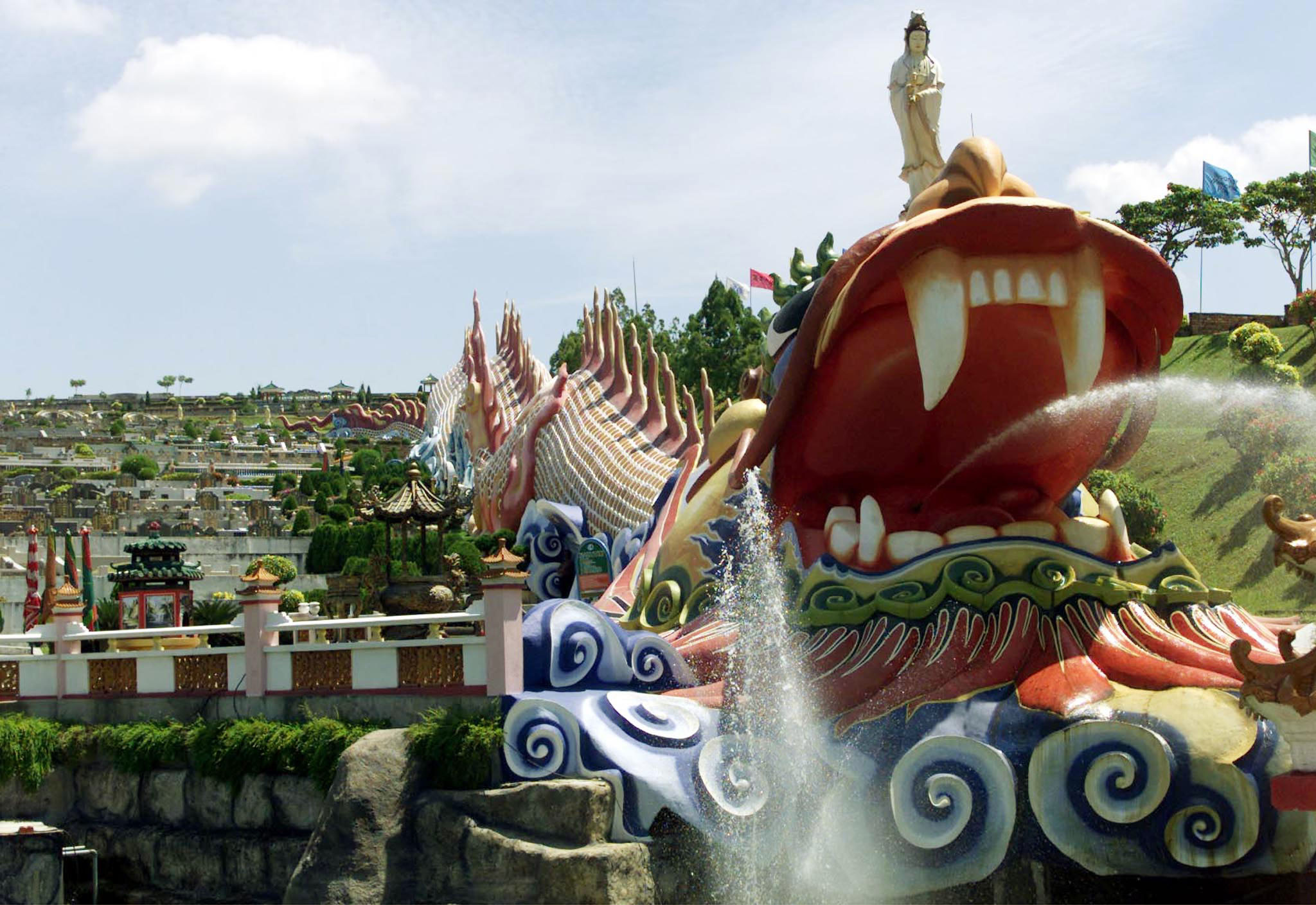 A huge dragon structure at the Nirvana Memorial Park just outside Malaysia's capital Kuala Lumpur Ju..