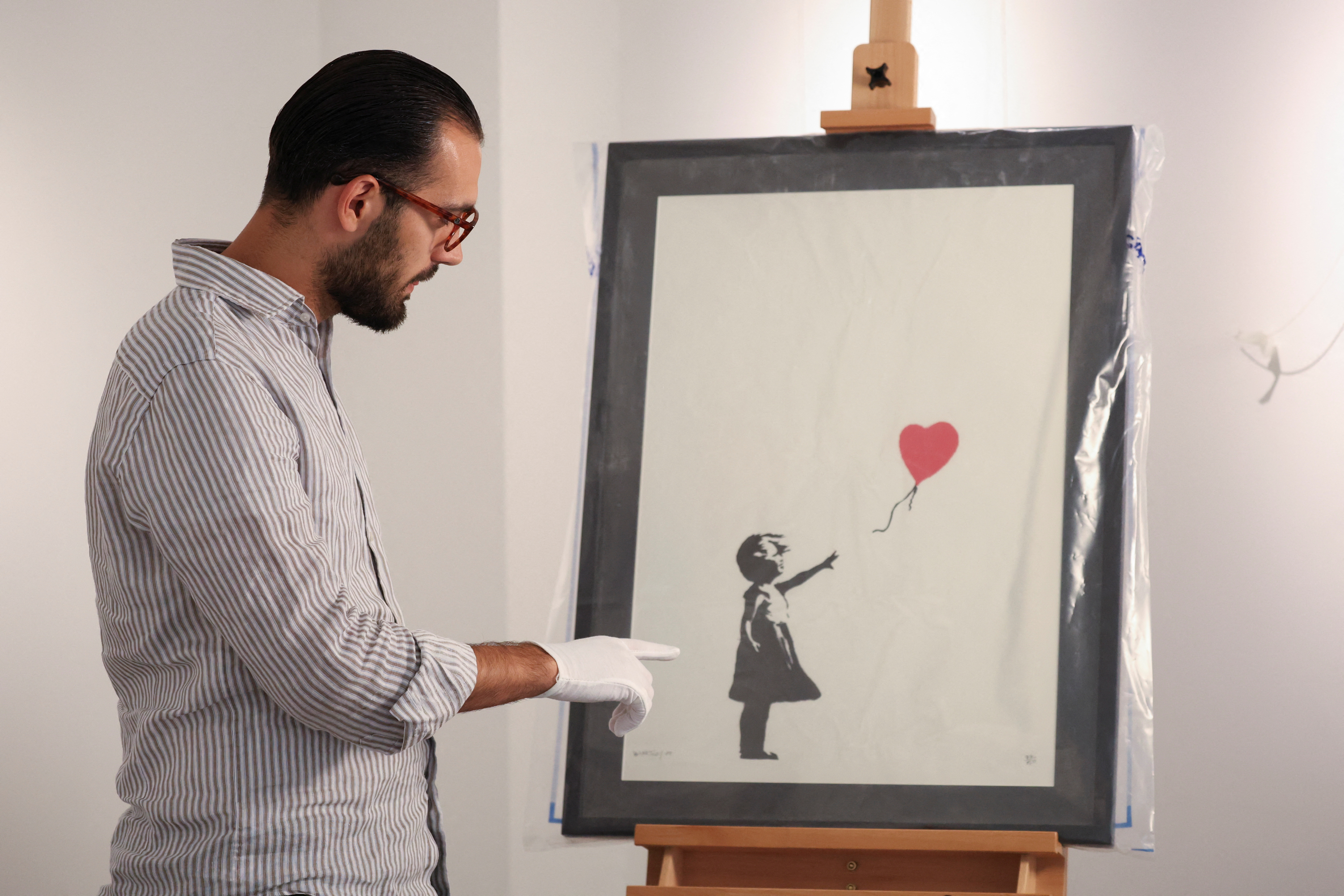 Banksy GIRL WITH RED BALLOON WCP 風船 ポスター Banksy Street