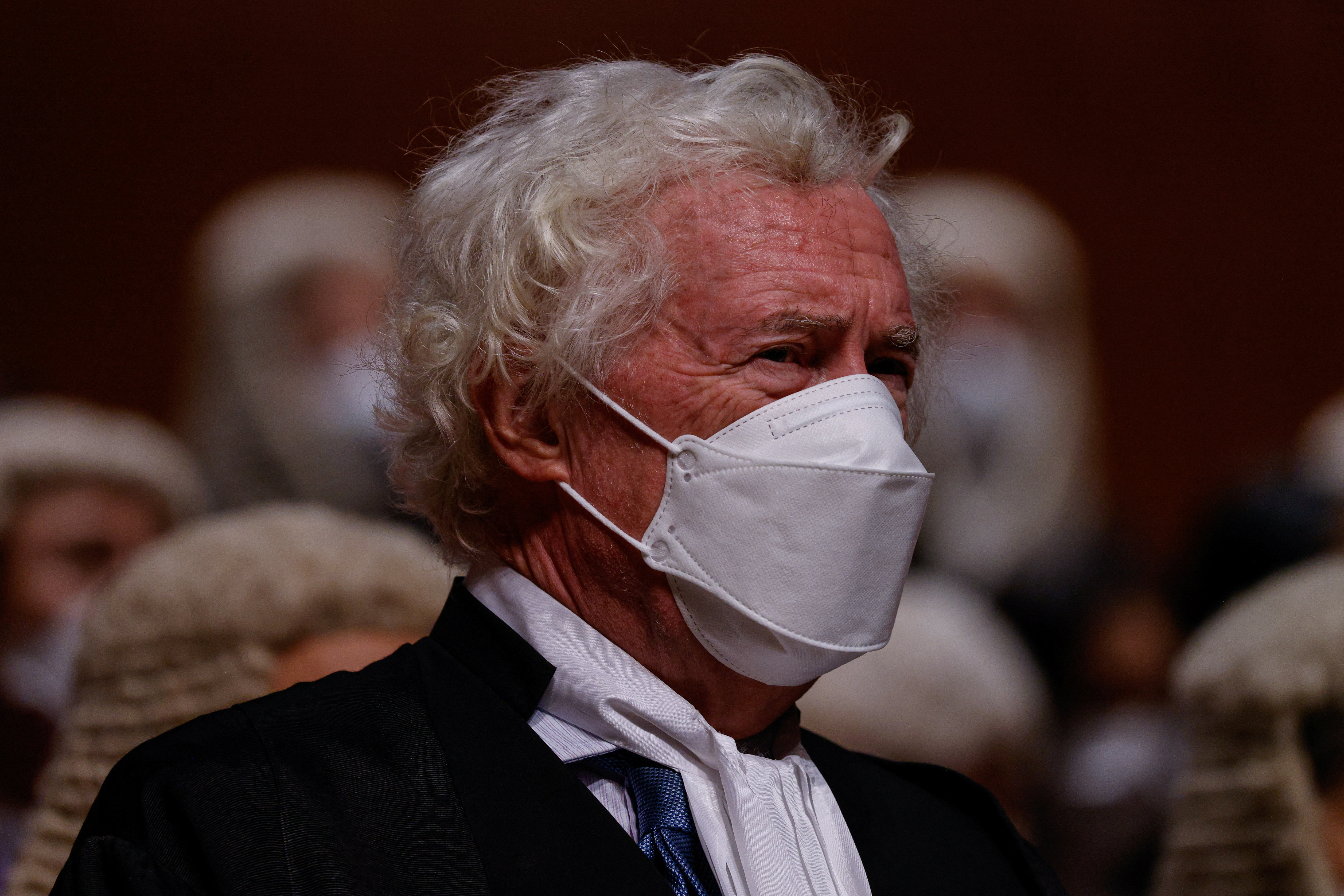 Jonathan Sumption attends a ceremony to mark the beginning of the new legal year in Hong Kong