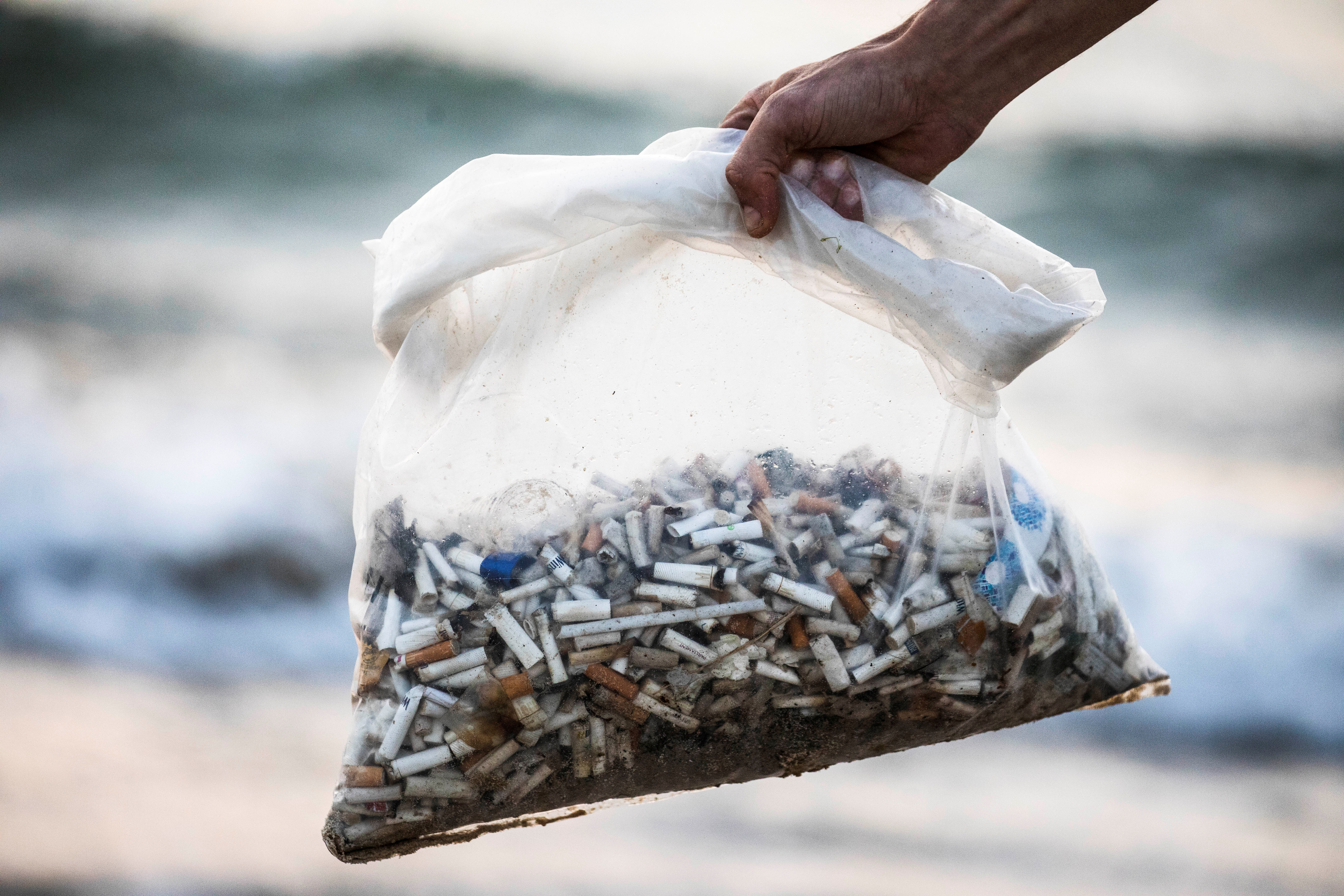 For Israeli cigarette butt collector, every day is Earth Day