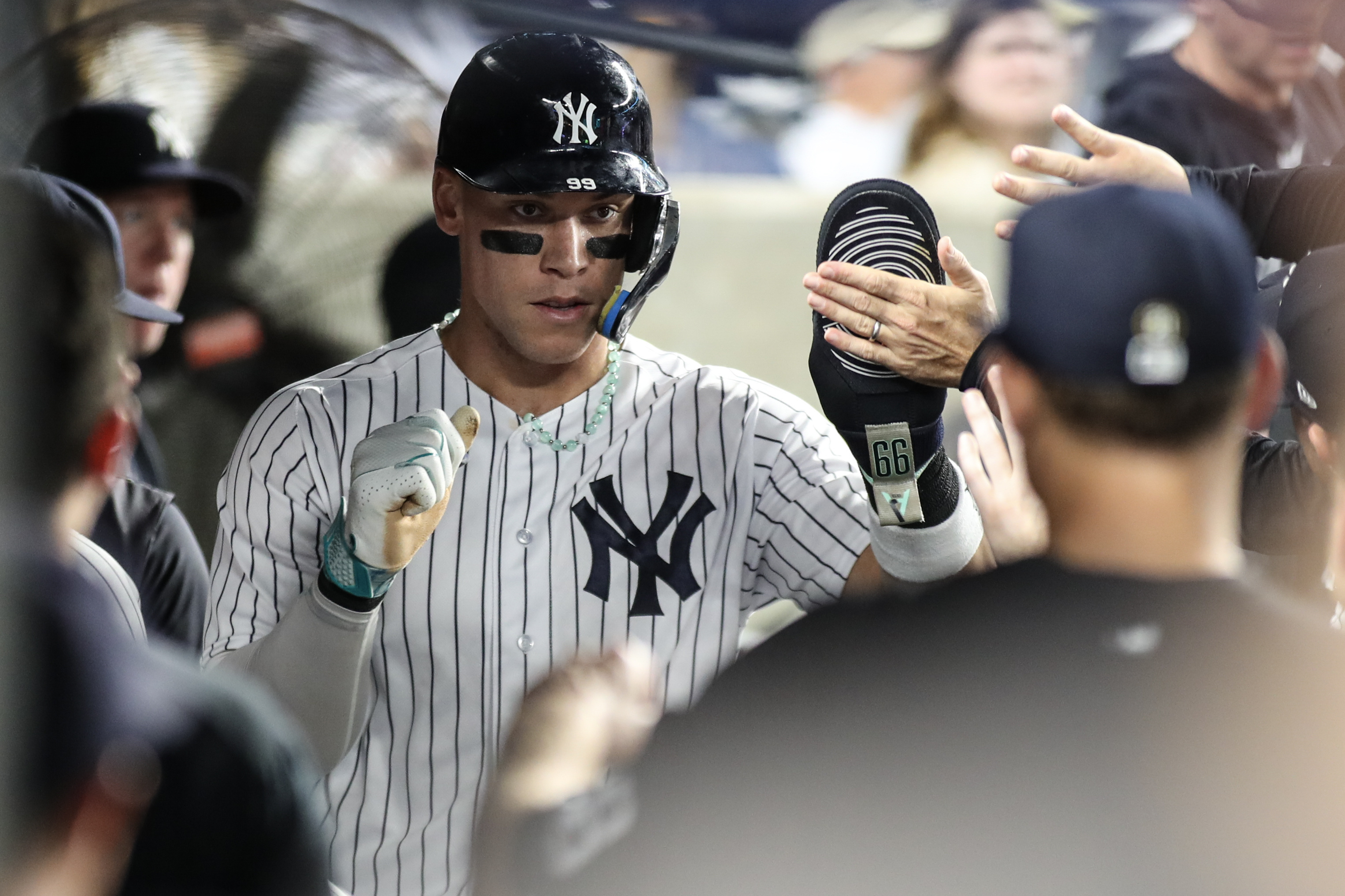 Jasson Domínguez's first homer in New York helps Yankees get back over .500  with win over Tigers - The Boston Globe