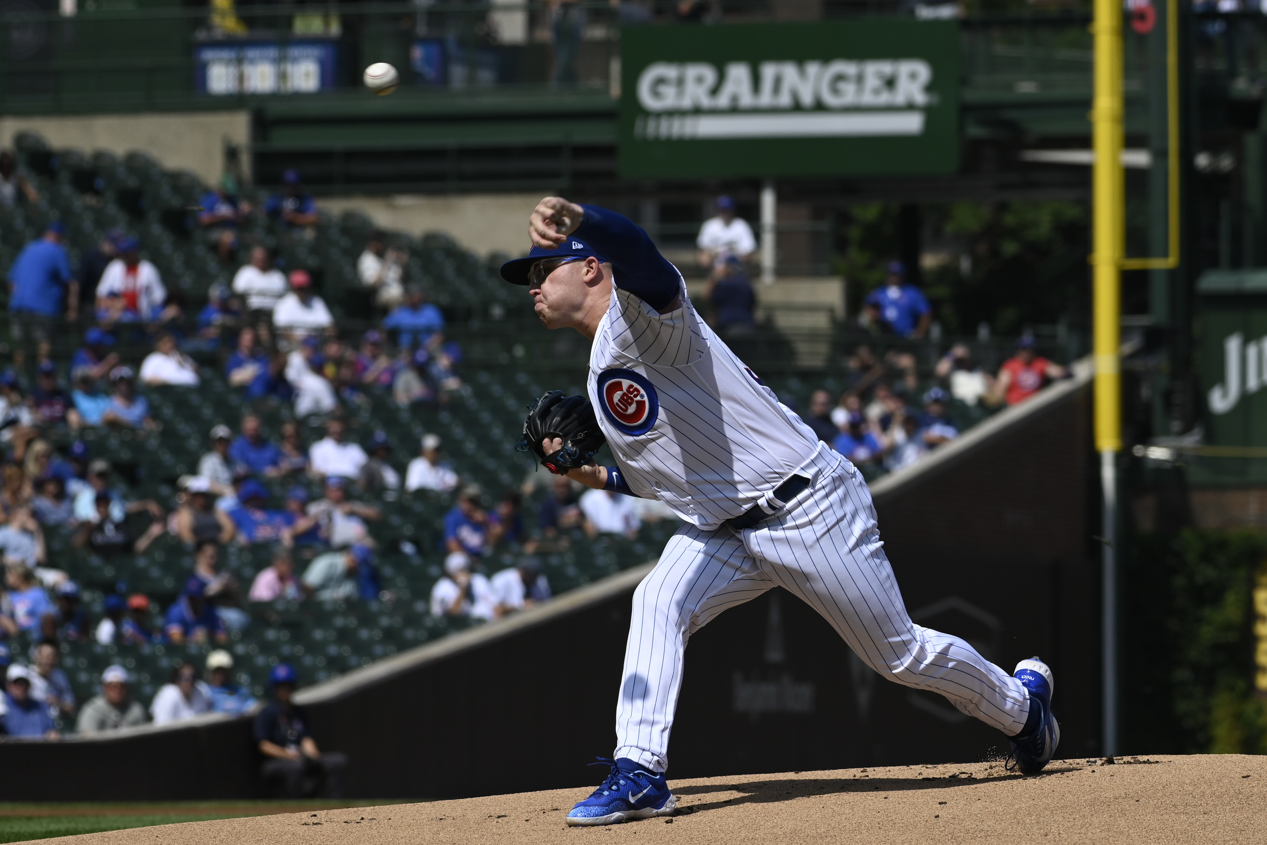 Jordan Wicks of the Chicago Cubs reacts after the game against the News  Photo - Getty Images