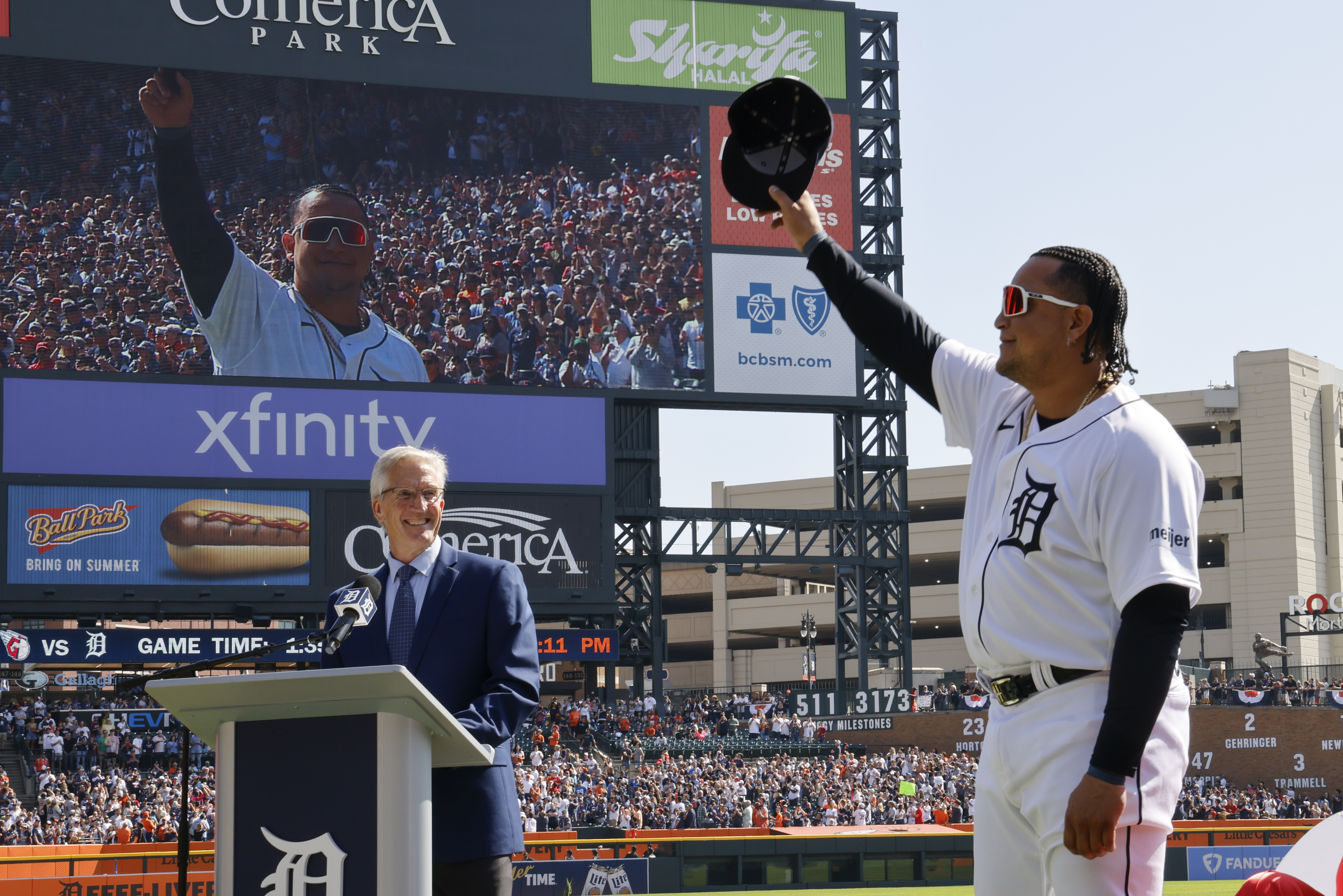 Detroit Tigers' Akil Baddoo hit below the belt vs. Guardians