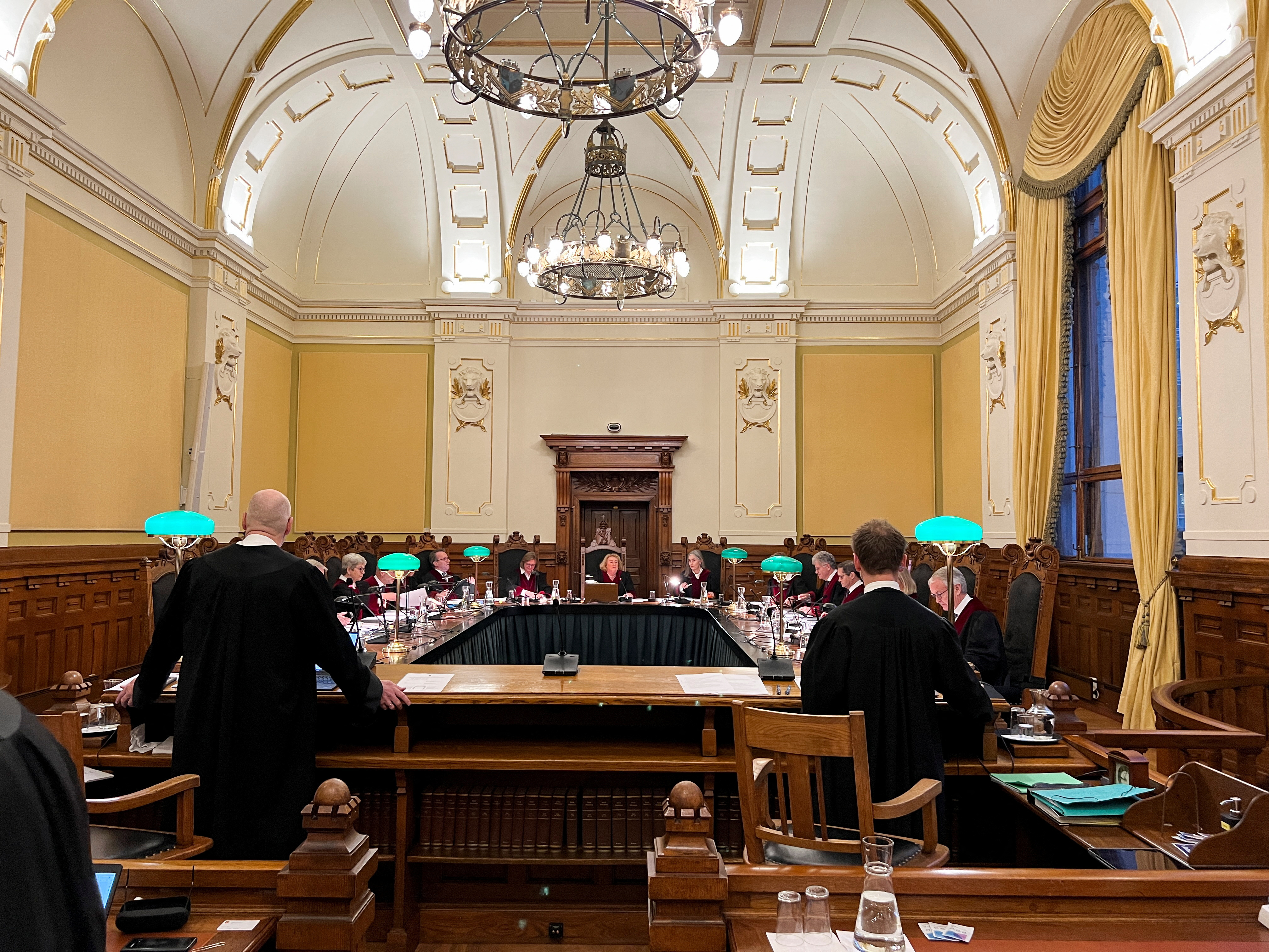 A general view of the Norwegian Supreme Court in session, in Oslo