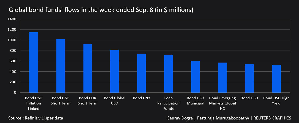 Money inflows into global equity funds drop in the week to Sept. 8 ...