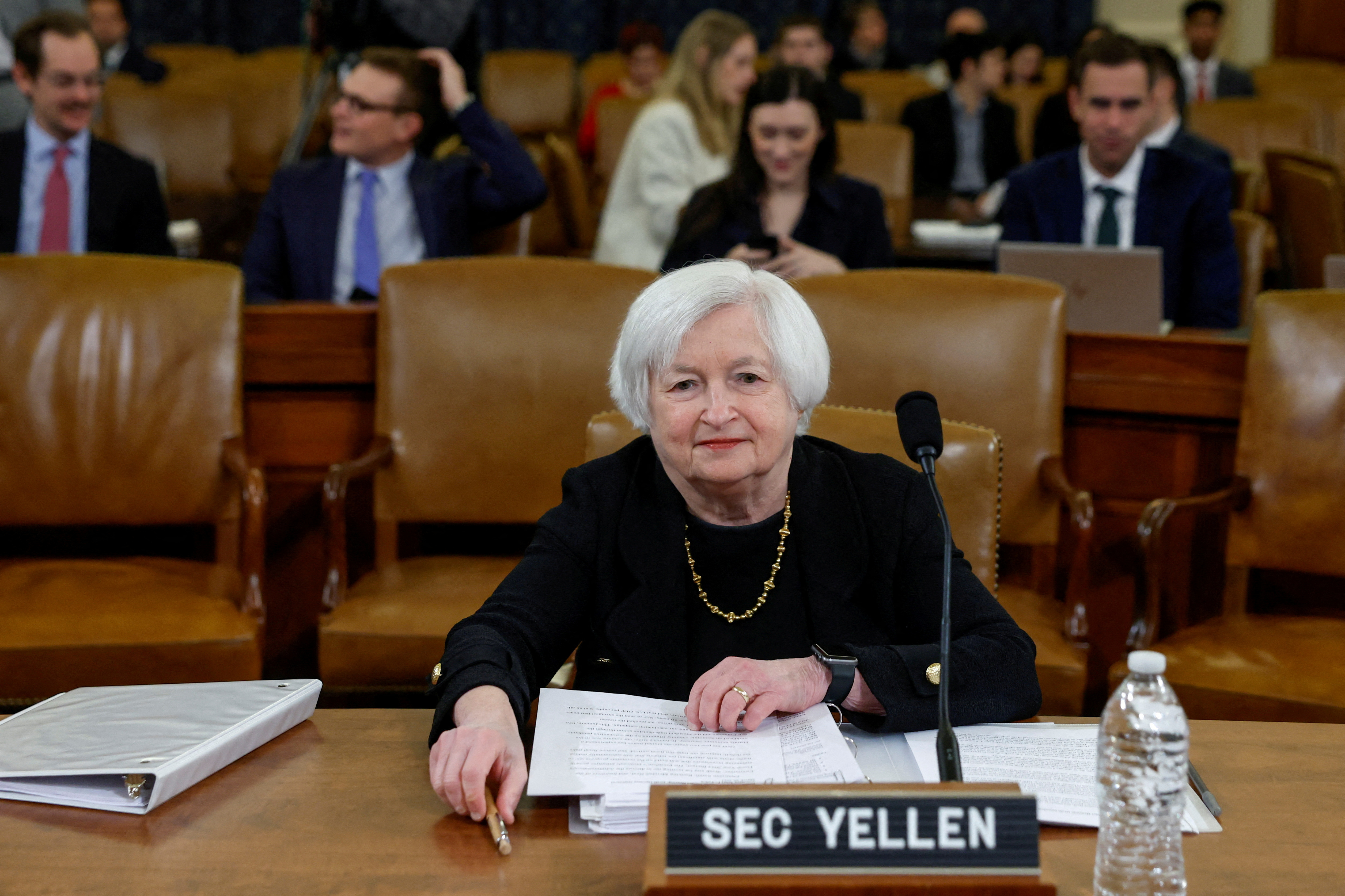 The American banking system is healthy, but not all deposits are guaranteed, Yellen tells the senators