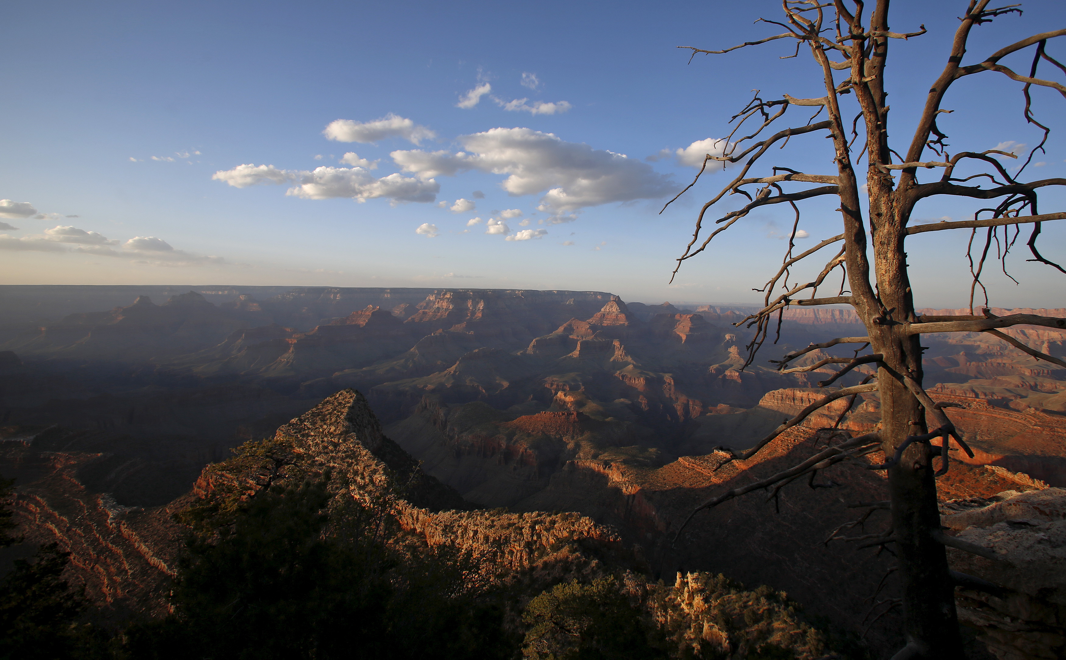 The sun sets at Grand Canyon National Park in northern Arizona