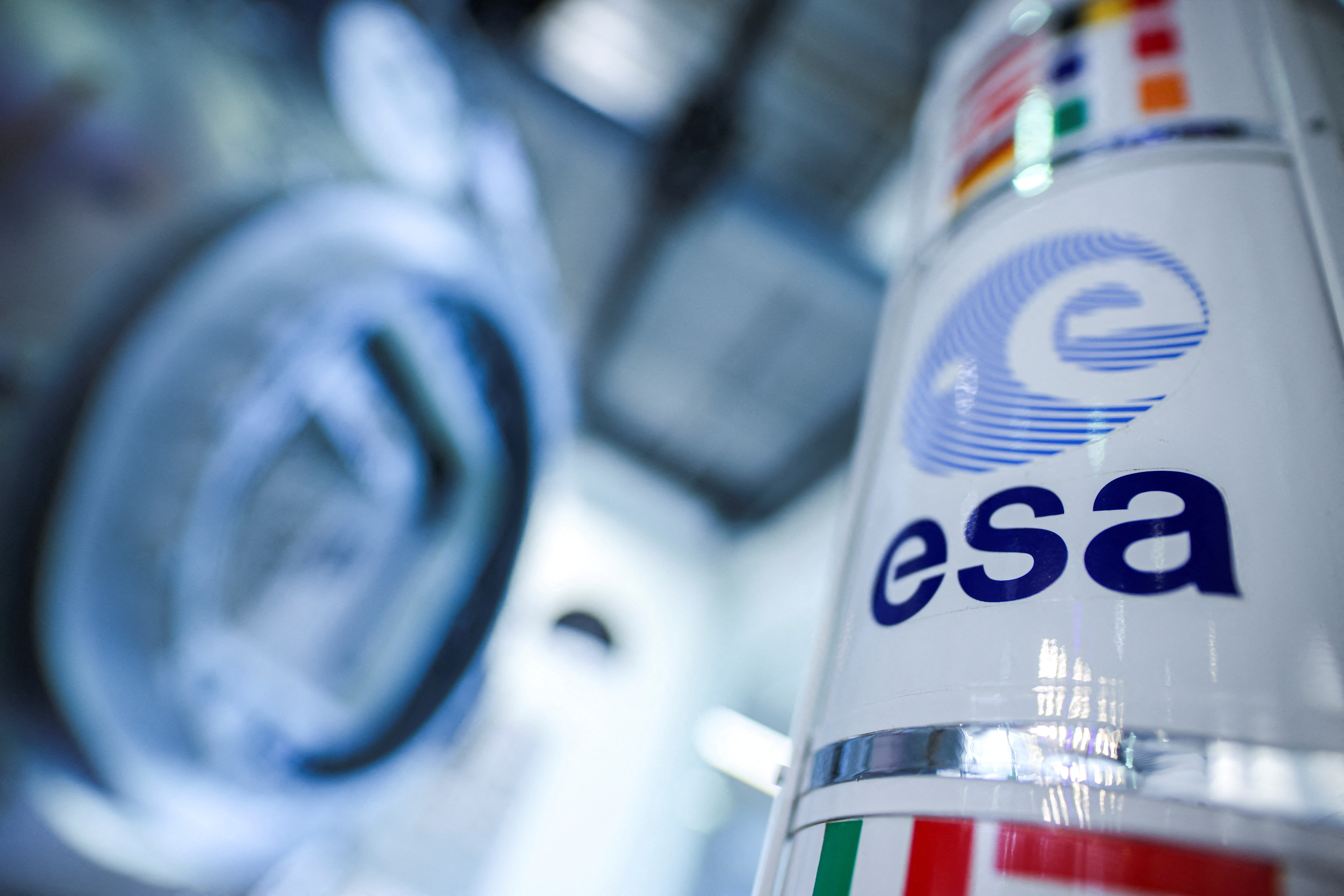 ESA's European Astronaut Centre (EAC) logo is pictured in Cologne, Germany, May 11, 2022.