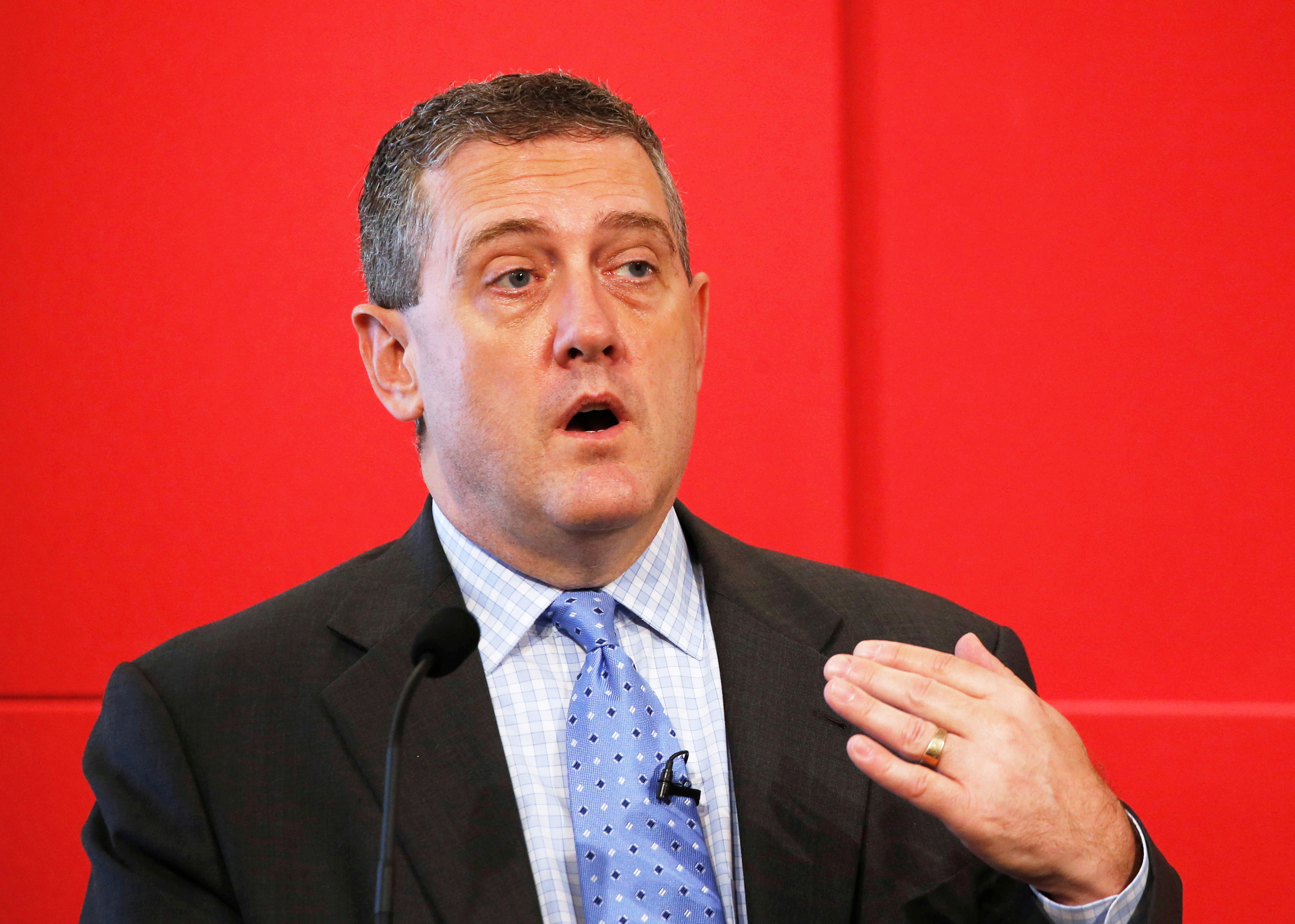 St. Louis Fed President James Bullard speaks at a public lecture on 