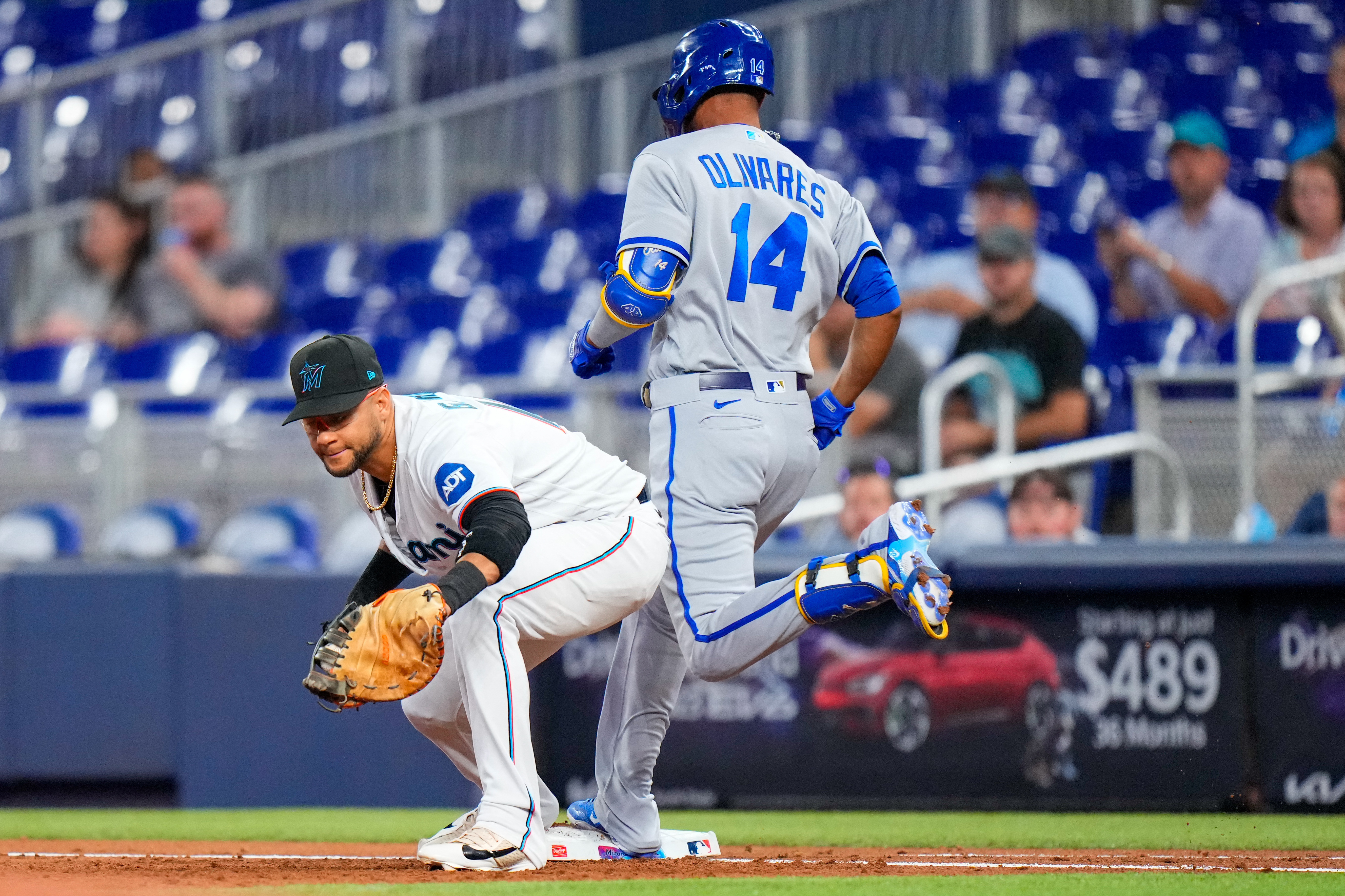 Luis Arraez, Marlins pound their way past Royals