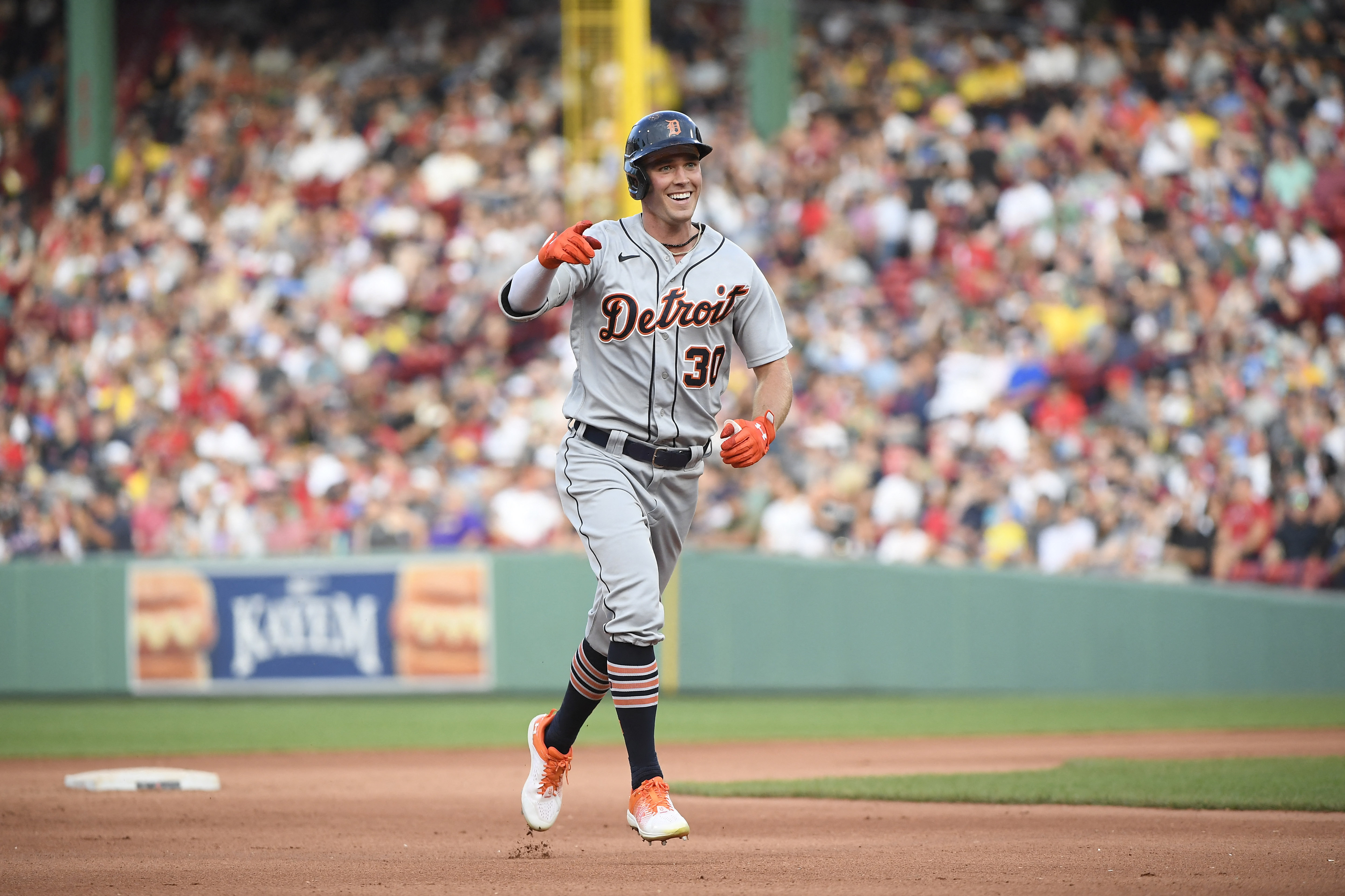 Carpenter hits 2 HRs, Tigers go deep over Green Monster 4 times in 6-2 win  over Red Sox 