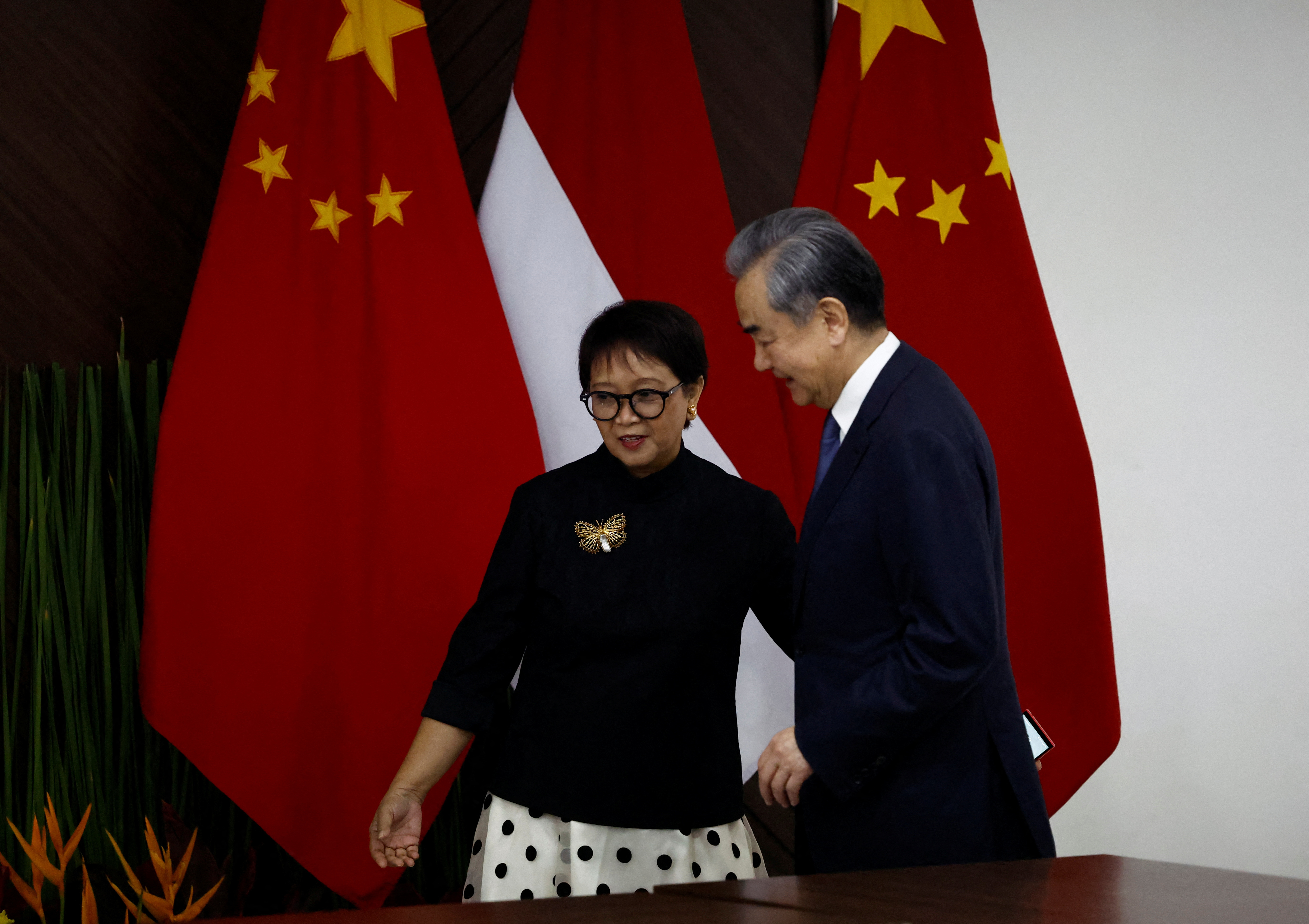 中国とインドネシア、地域の平和と安定維持望む＝王毅外相