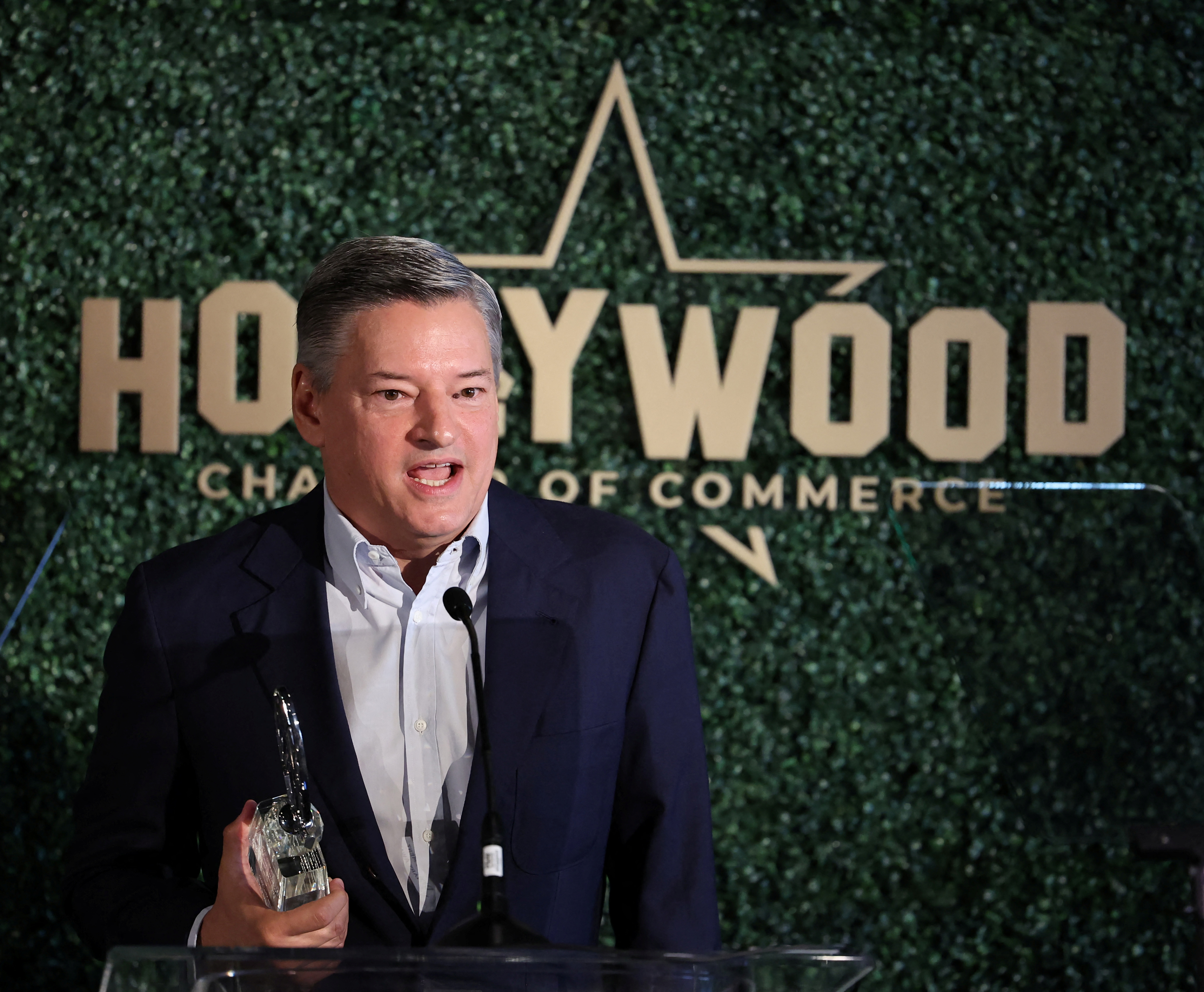 Netflix Co-CEO Sarandos accepts award in Los Angeles