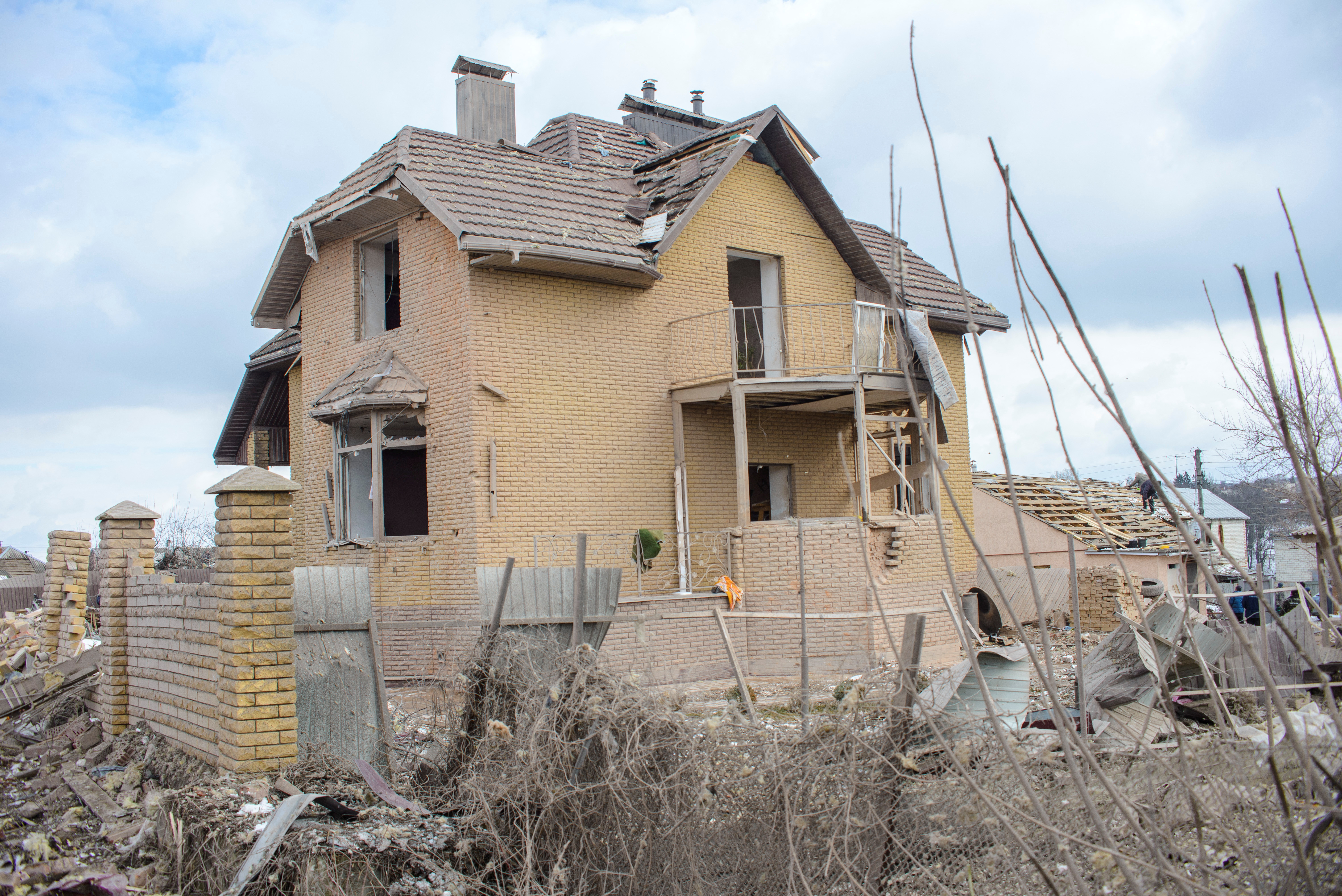 Aftermath of shelling in Sumy