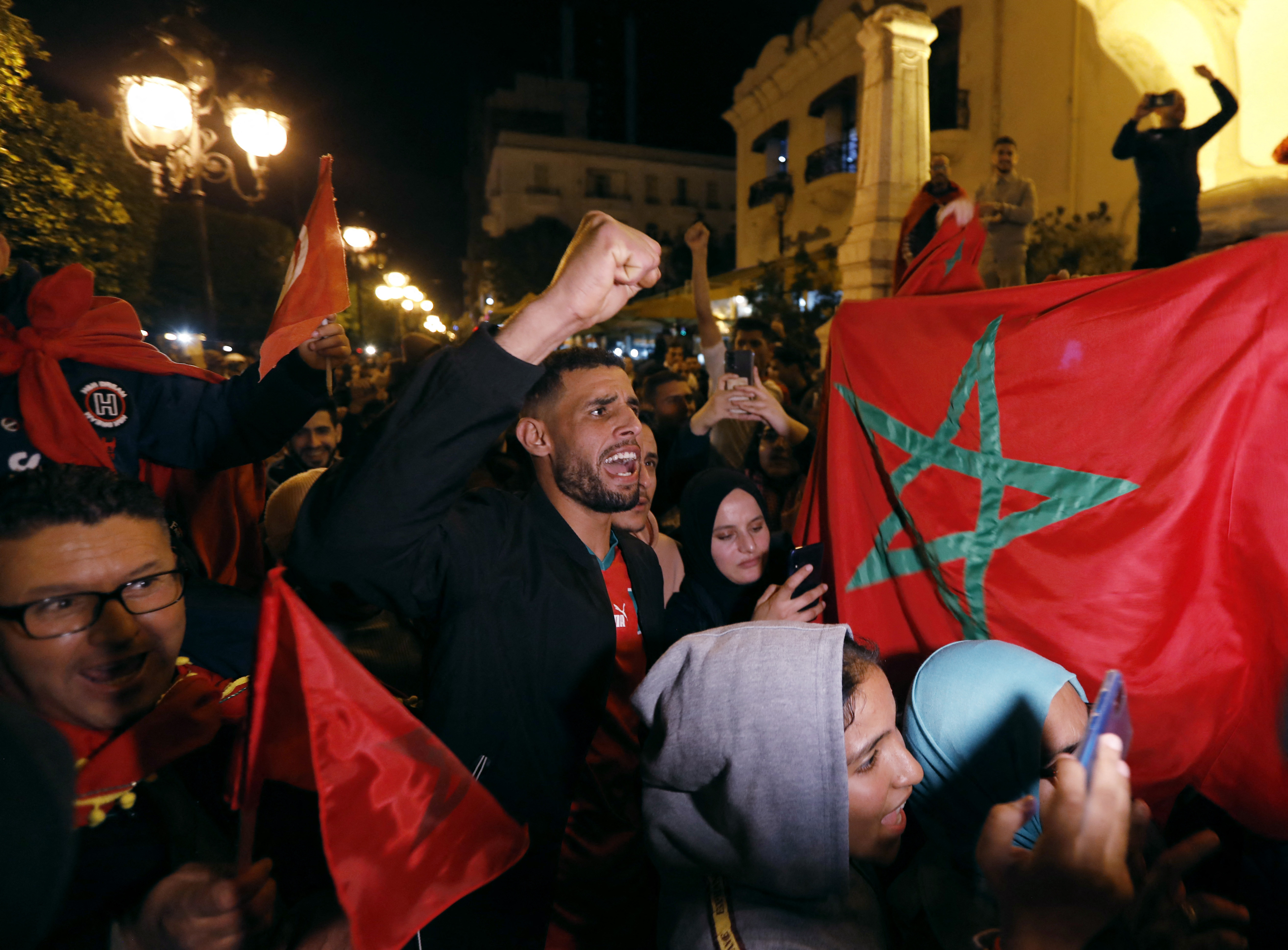 FIFA World Cup Qatar 2022 - Fans gather in Tunis for Morocco v Portugal