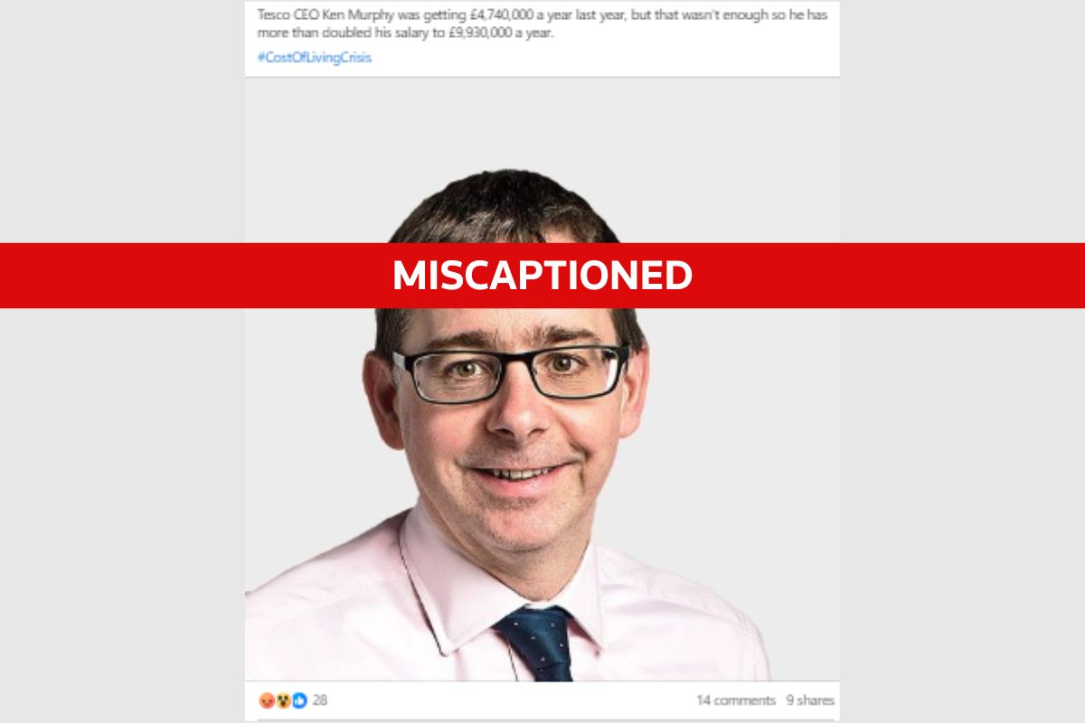 Fact Check: Wrong Photo Used In Post Criticising Tesco Ceo Ken Murphy 