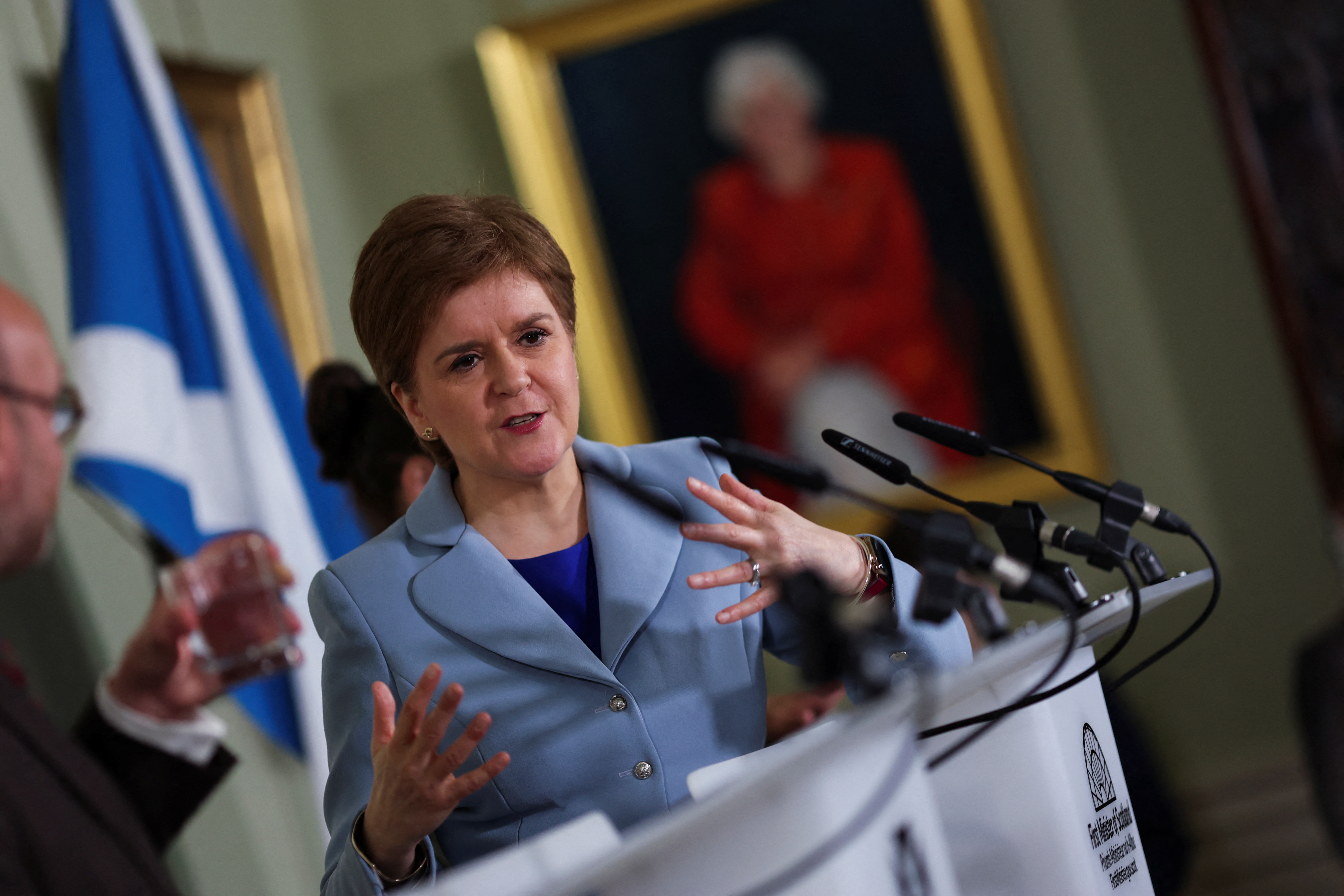 Scotland's First Minister Sturgeon holds news conference on proposed second referendum on Scottish independence, in Edinburgh
