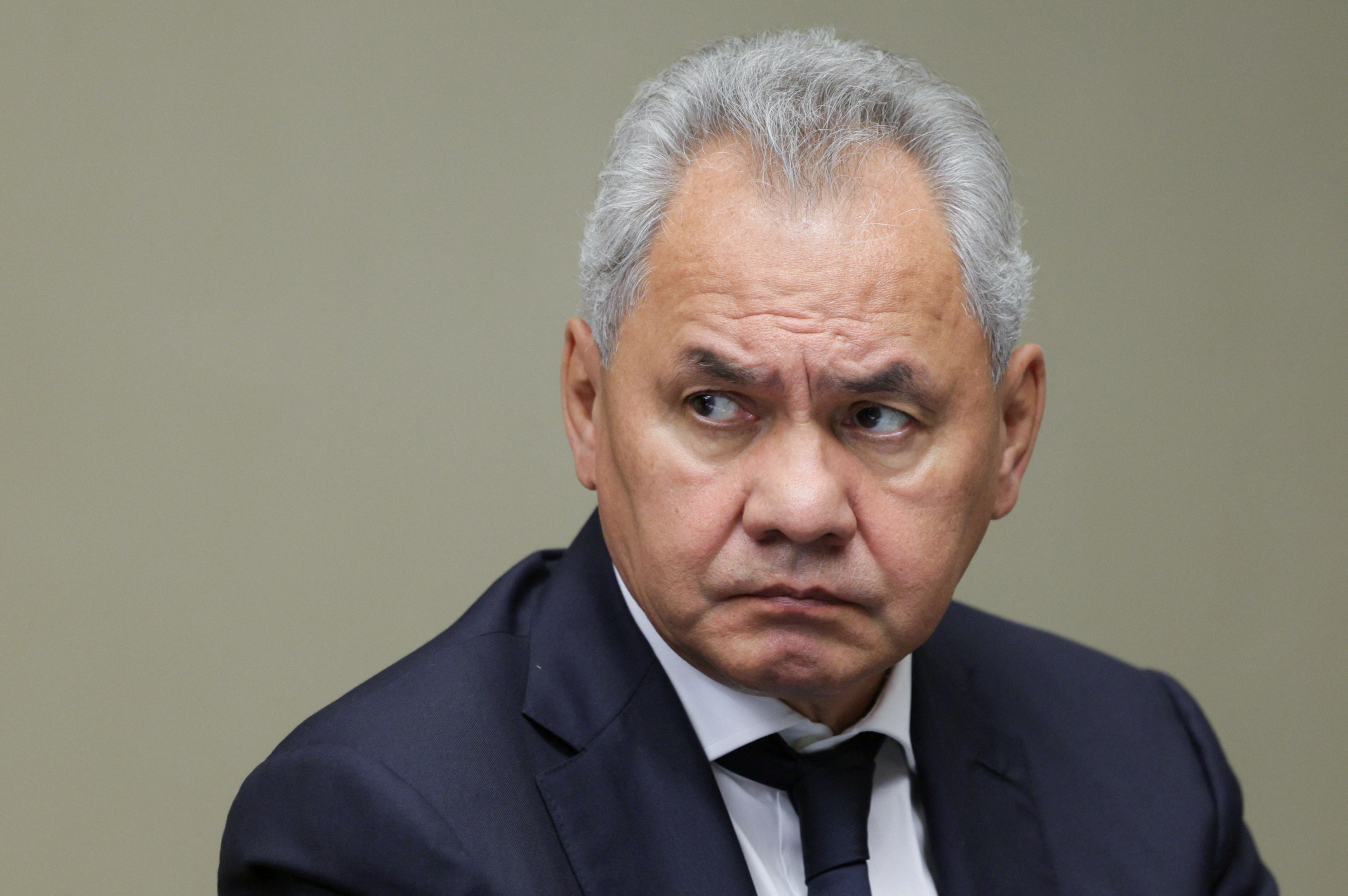 Russian Security Council's Secretary  Shoigu  attends a meeting outside Moscow