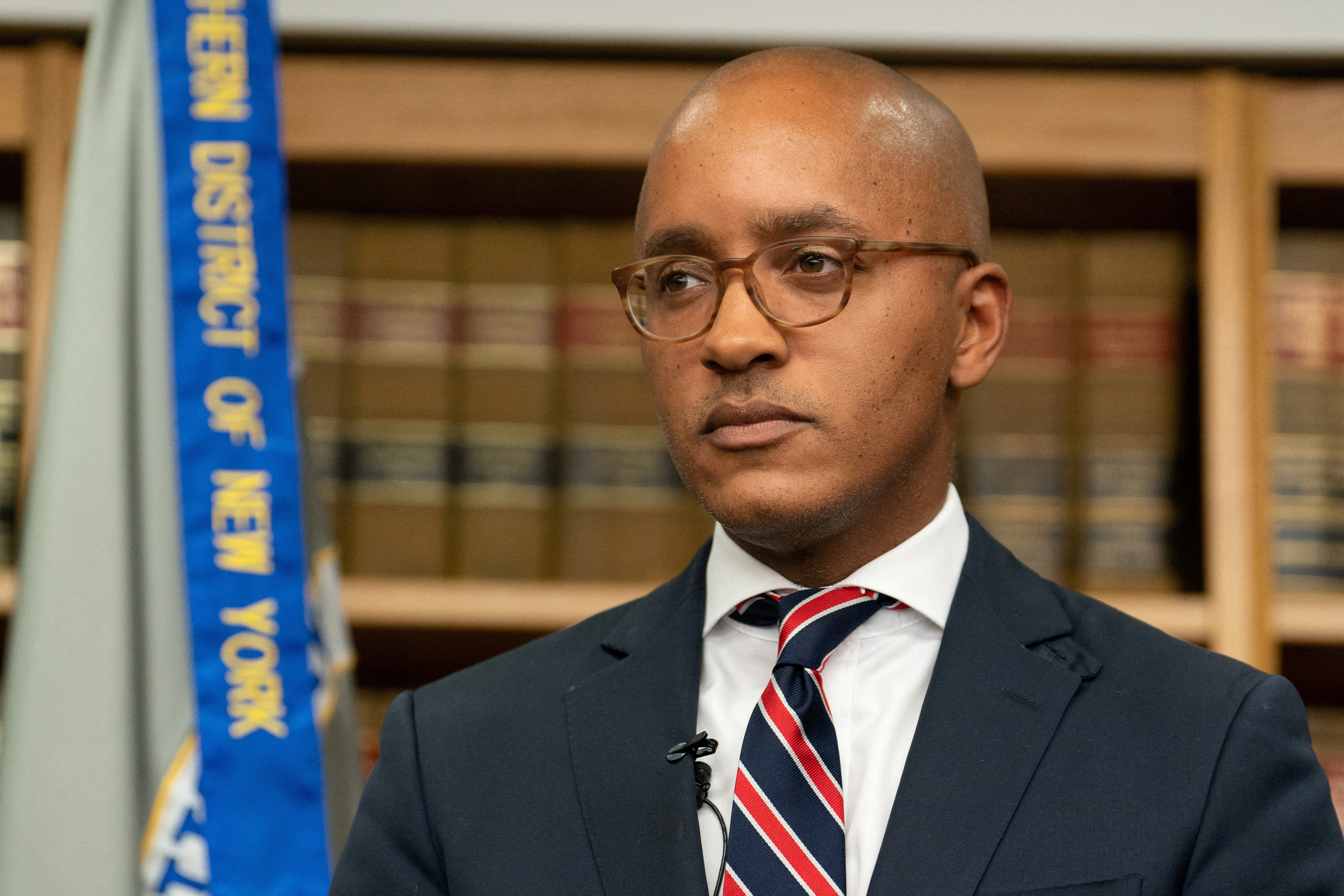 U.S. attorney Damian Williams speaks to the media regarding the indictment of Sam Bankman-Fried, the founder of failed crypto exchange FTX