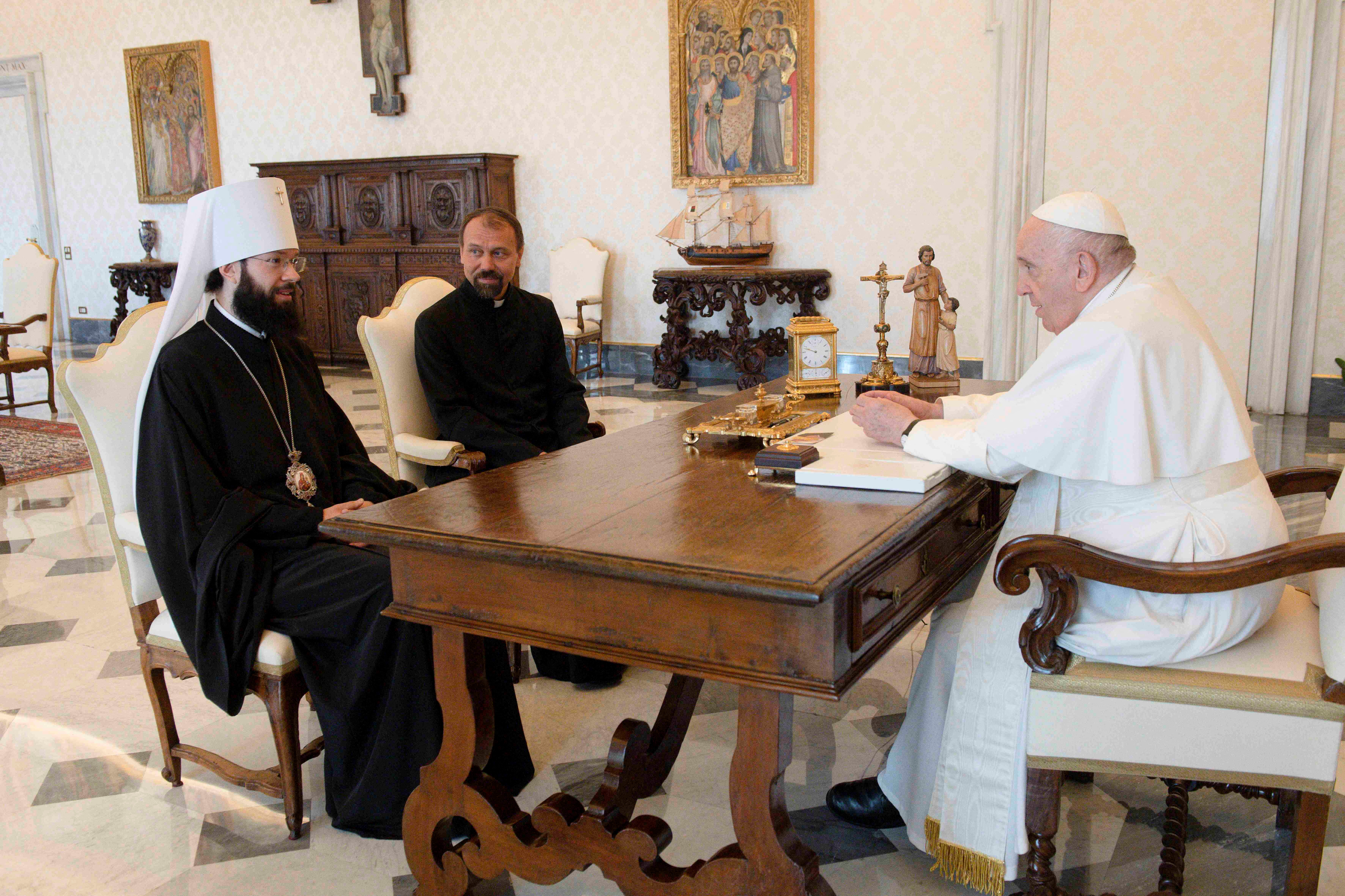Pope Francis meets Russian Orthodox Church, Bishop Antonij number two ahead of meeting with Patriarch at the Vatican