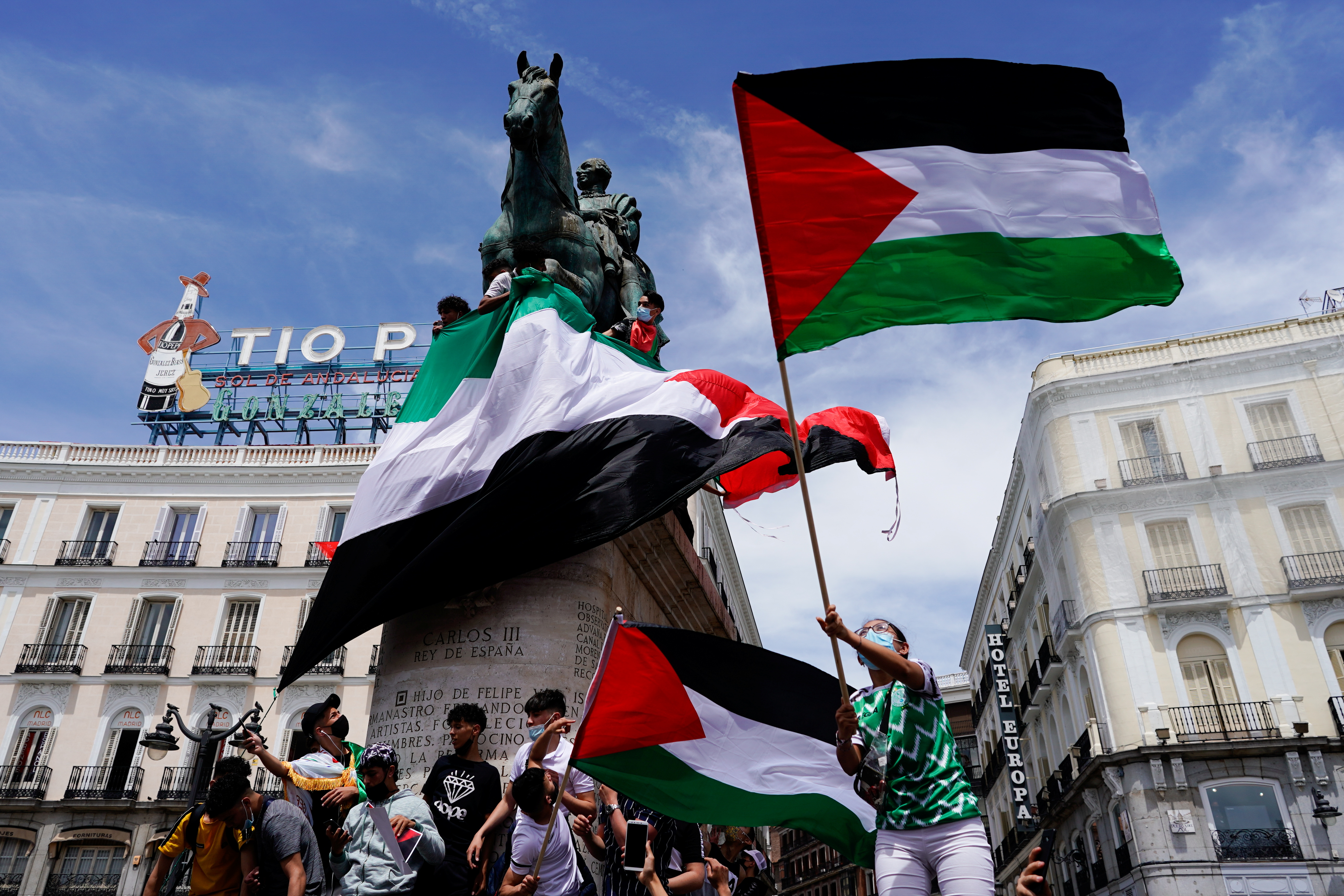 Protest in support of Palestine, in Madrid