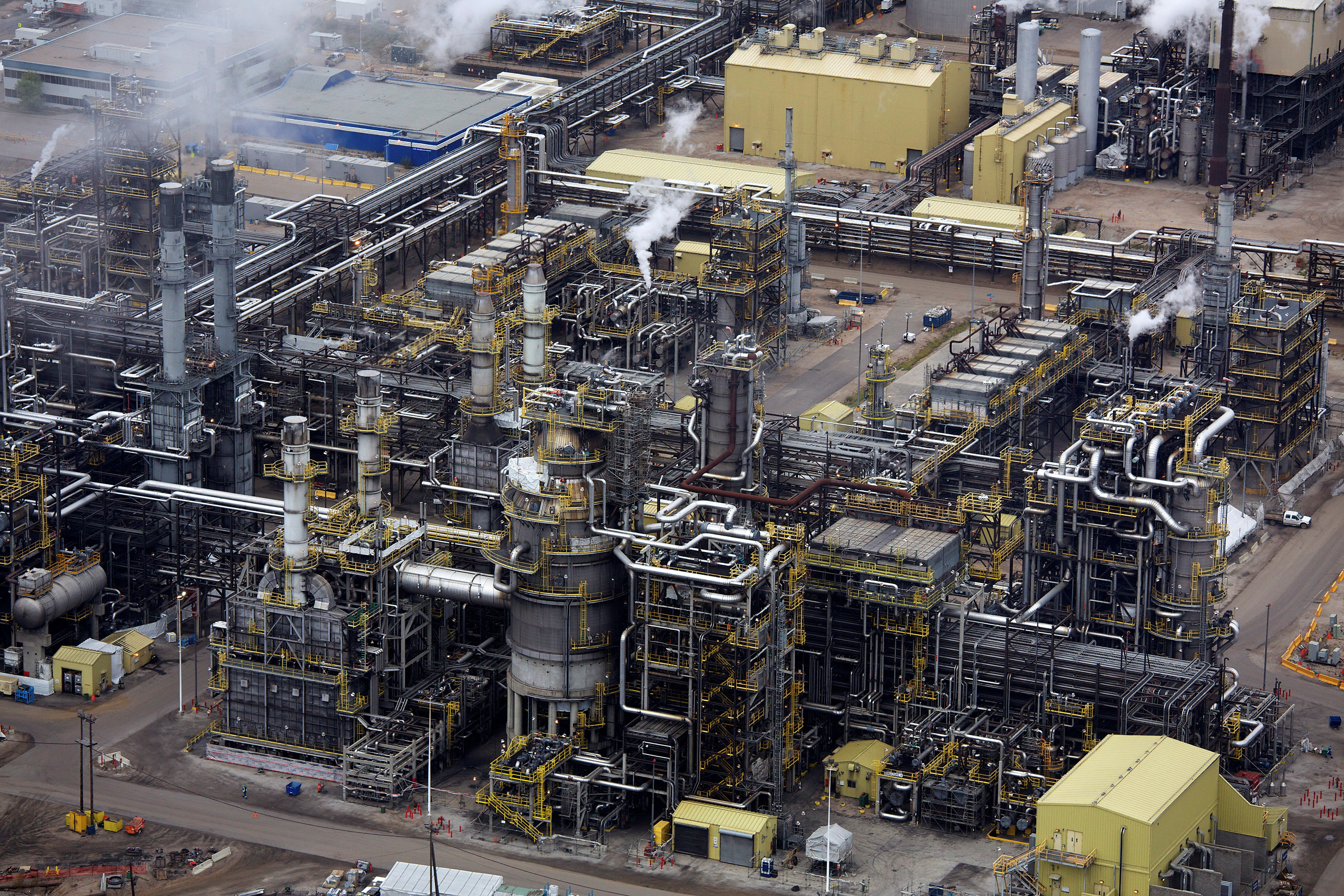 The processing facility at an oil sands operations near Fort McMurray.