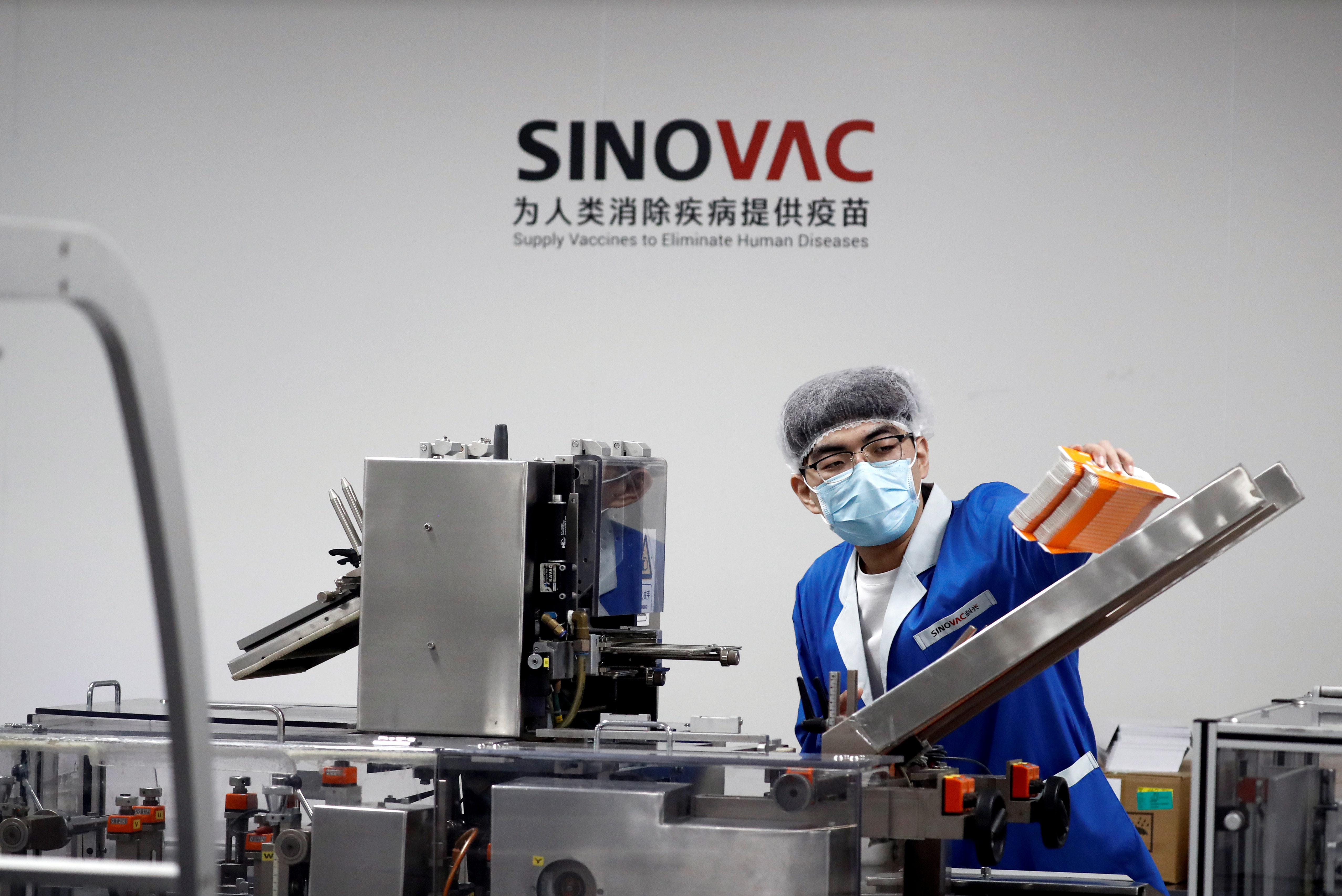 Media tour at Chinese vaccine maker Sinovac Biotech in Beijing