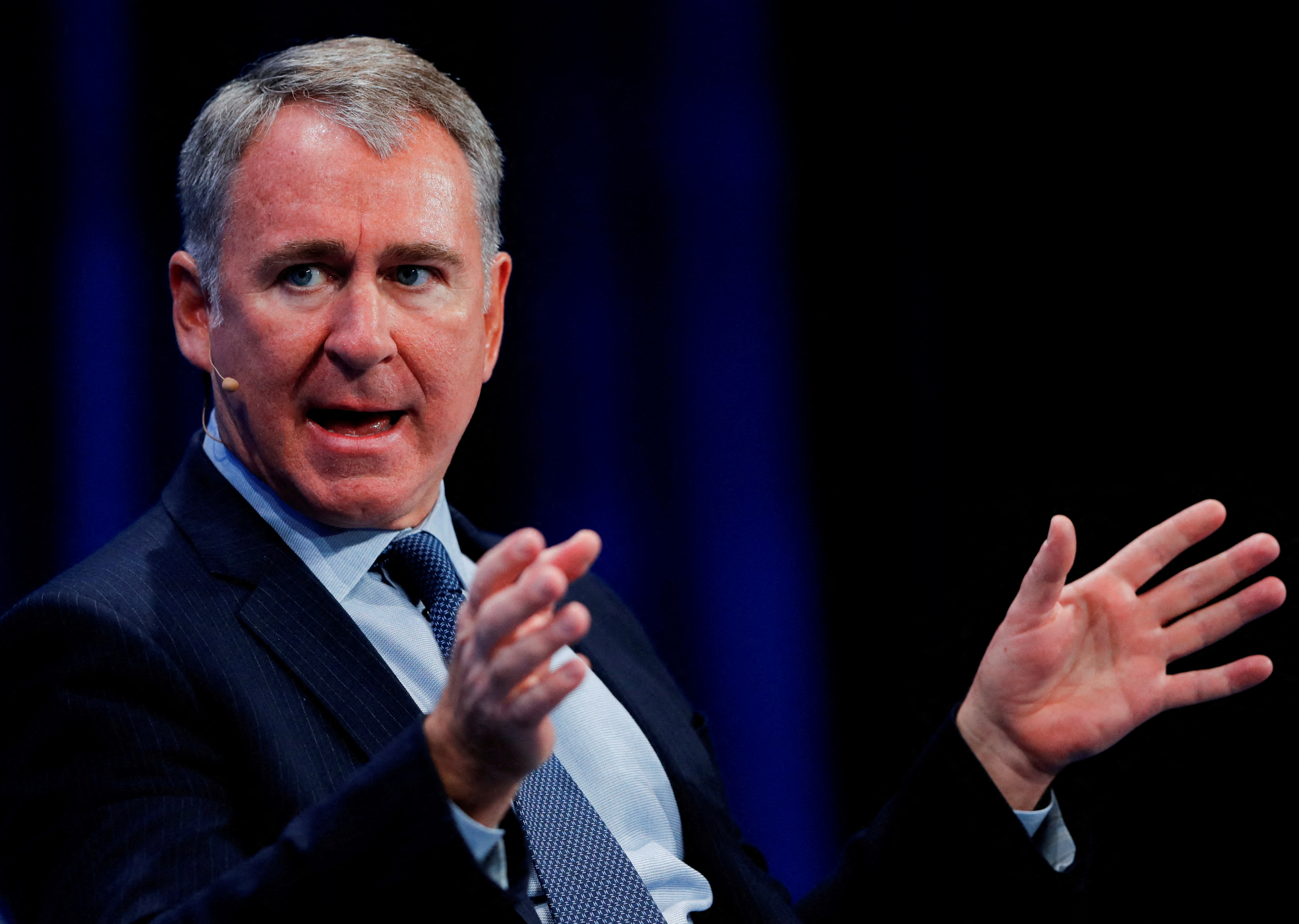 Ken Griffin, Founder and CEO, Citadel, speaks during the Milken Institute's 22nd annual Global Conference in Beverly Hills, California