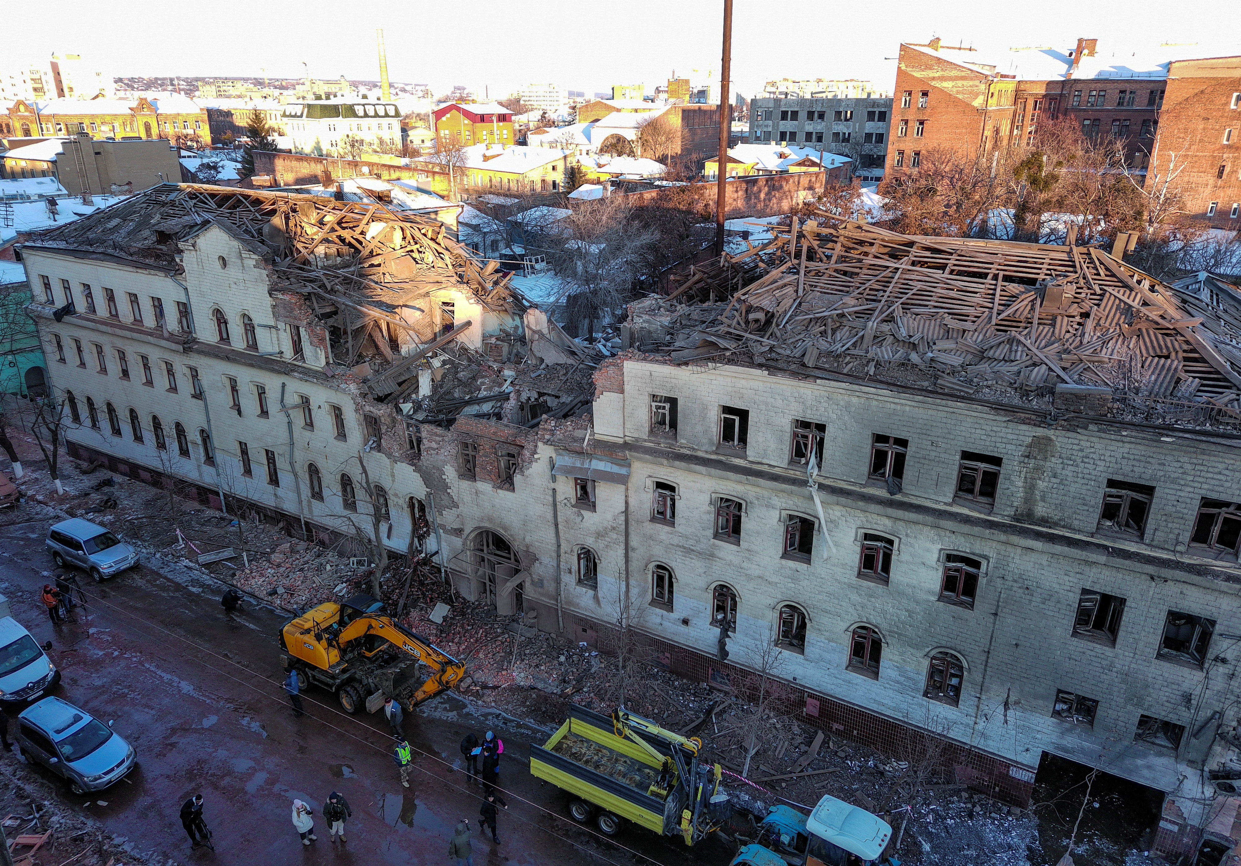 Aftermath of a Russian missile attack in Kharkiv