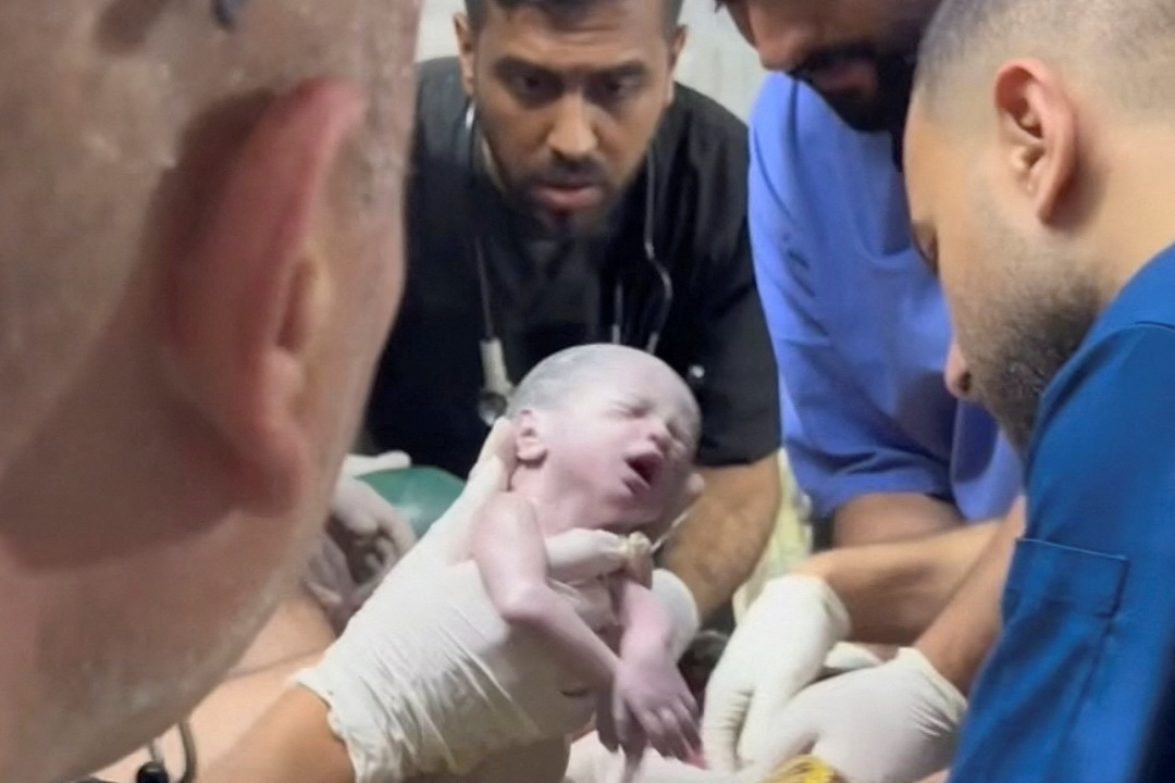 Gaza baby pulled alive from womb of mother who was killed in an Israeli air strike in Rafah