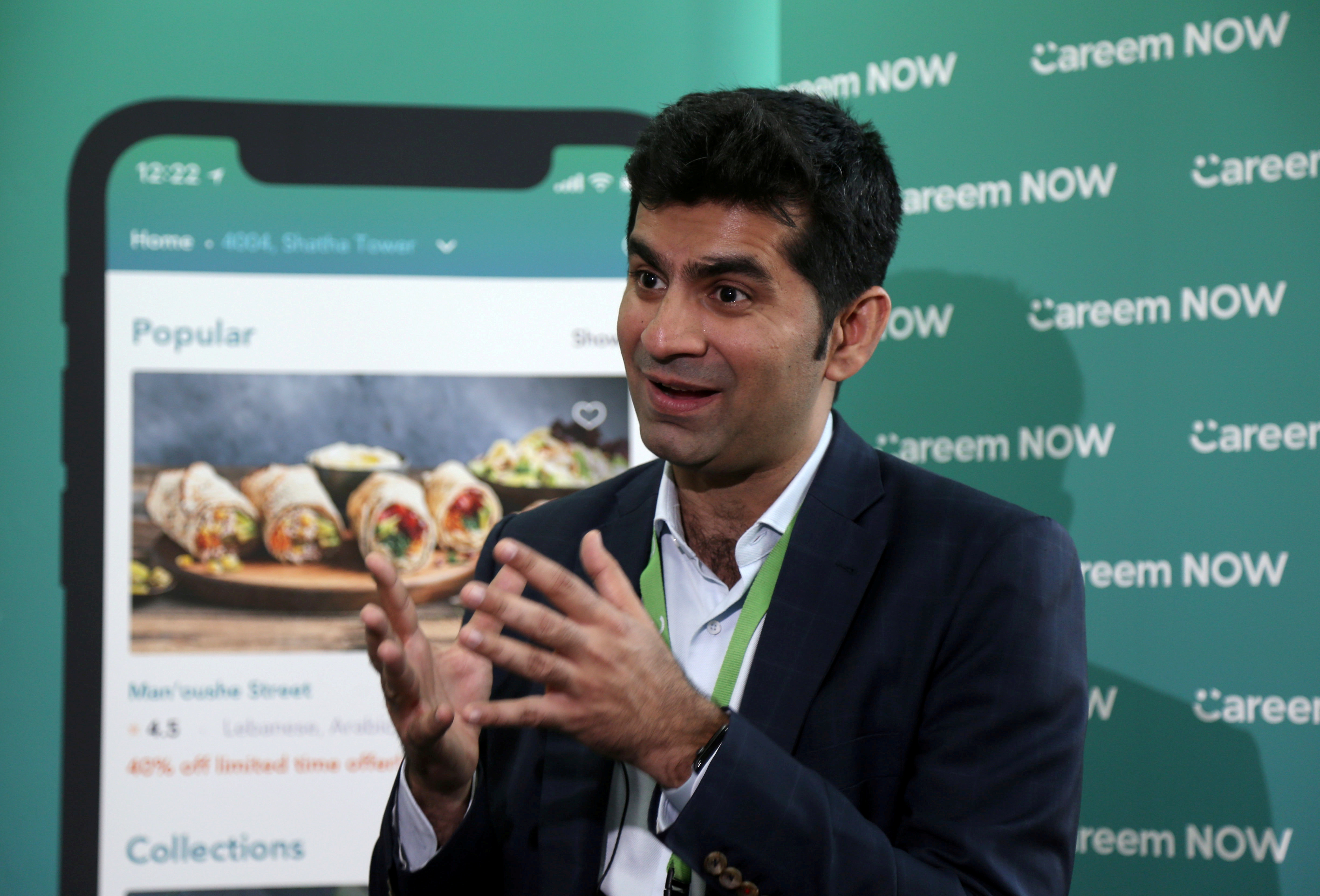 Careem CEO, Mudassir Sheikha speaks to Reuters in an interview at the company headquarters in Dubai.