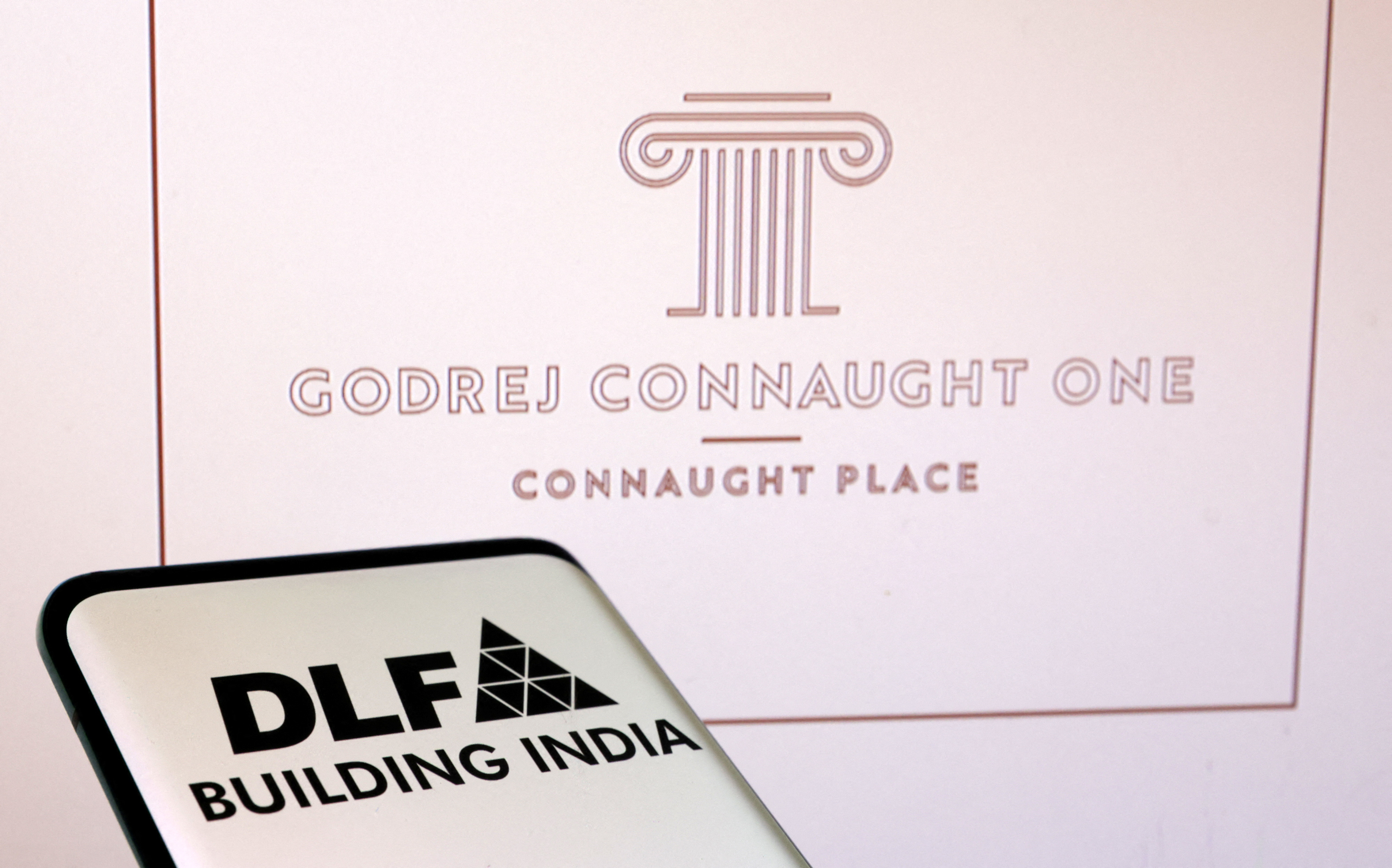 Illustration shows DLF and Godrej Connaught One logos