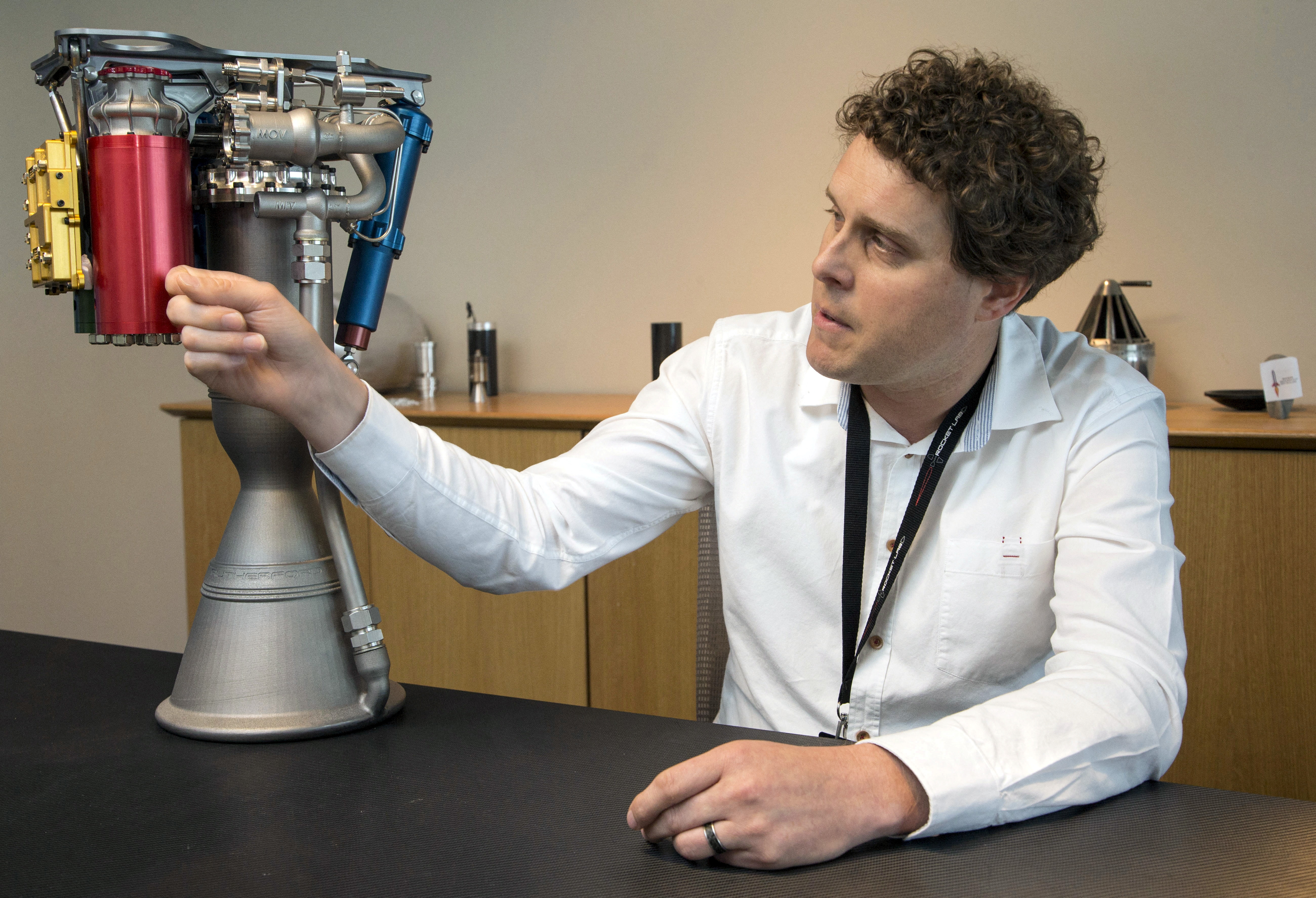 Rocket Lab CEO Peter Beck speaks in Auckland, New Zealand