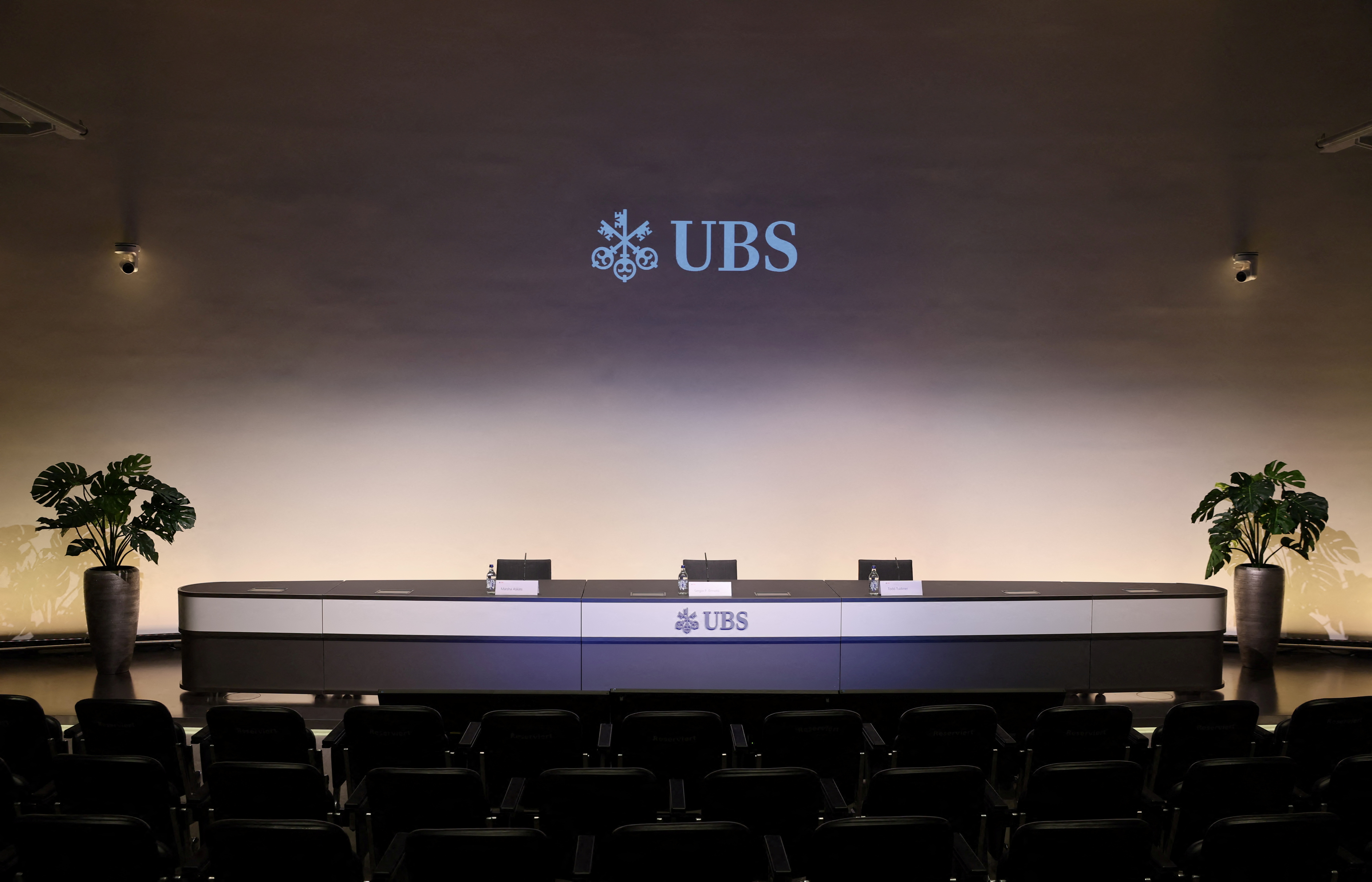 Press conference of Swiss bank UBS, in Zurich