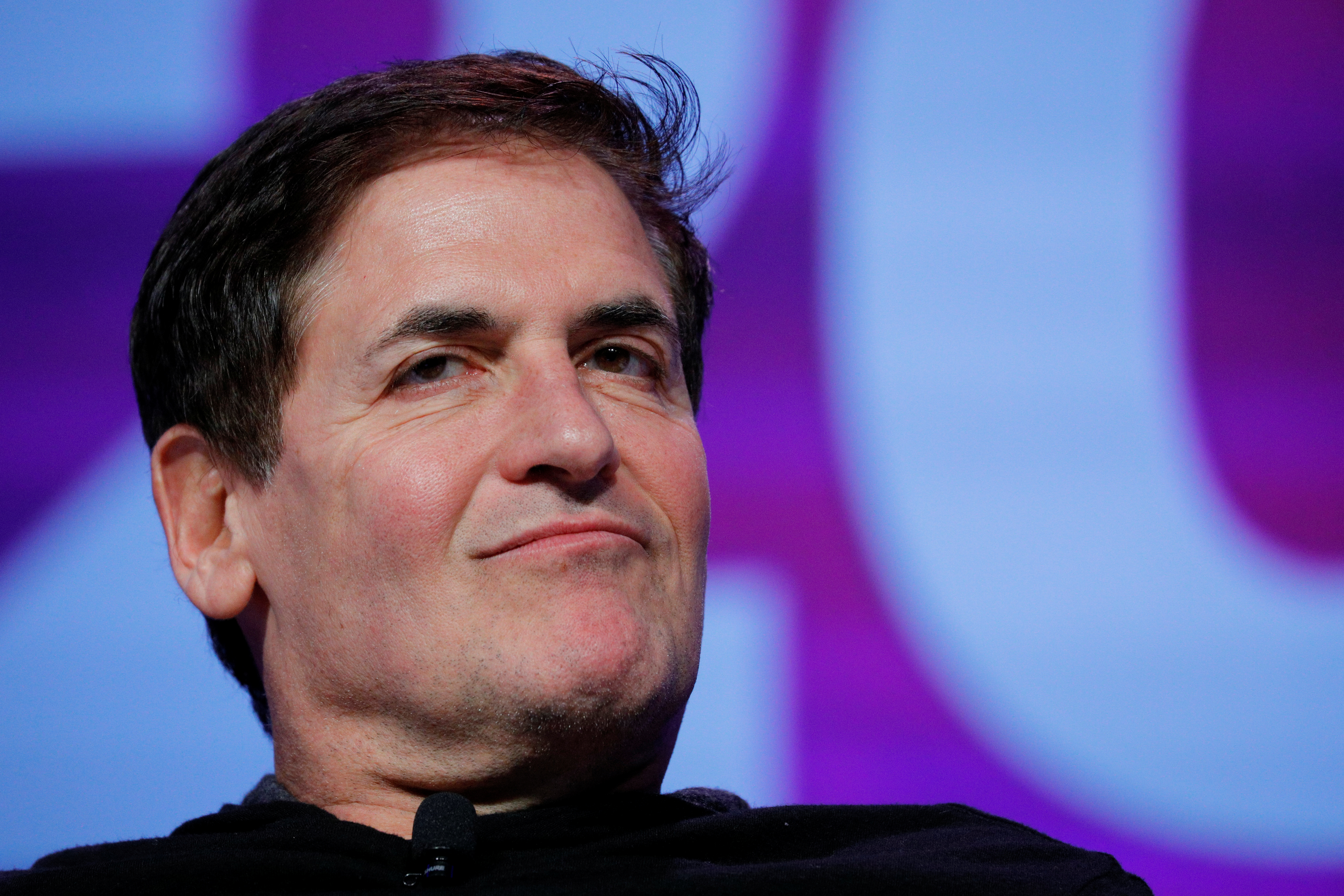 Businessman Mark Cuban listens as he is introduced at the South by Southwest (SXSW) Music Film Interactive Festival 2017 in Austin