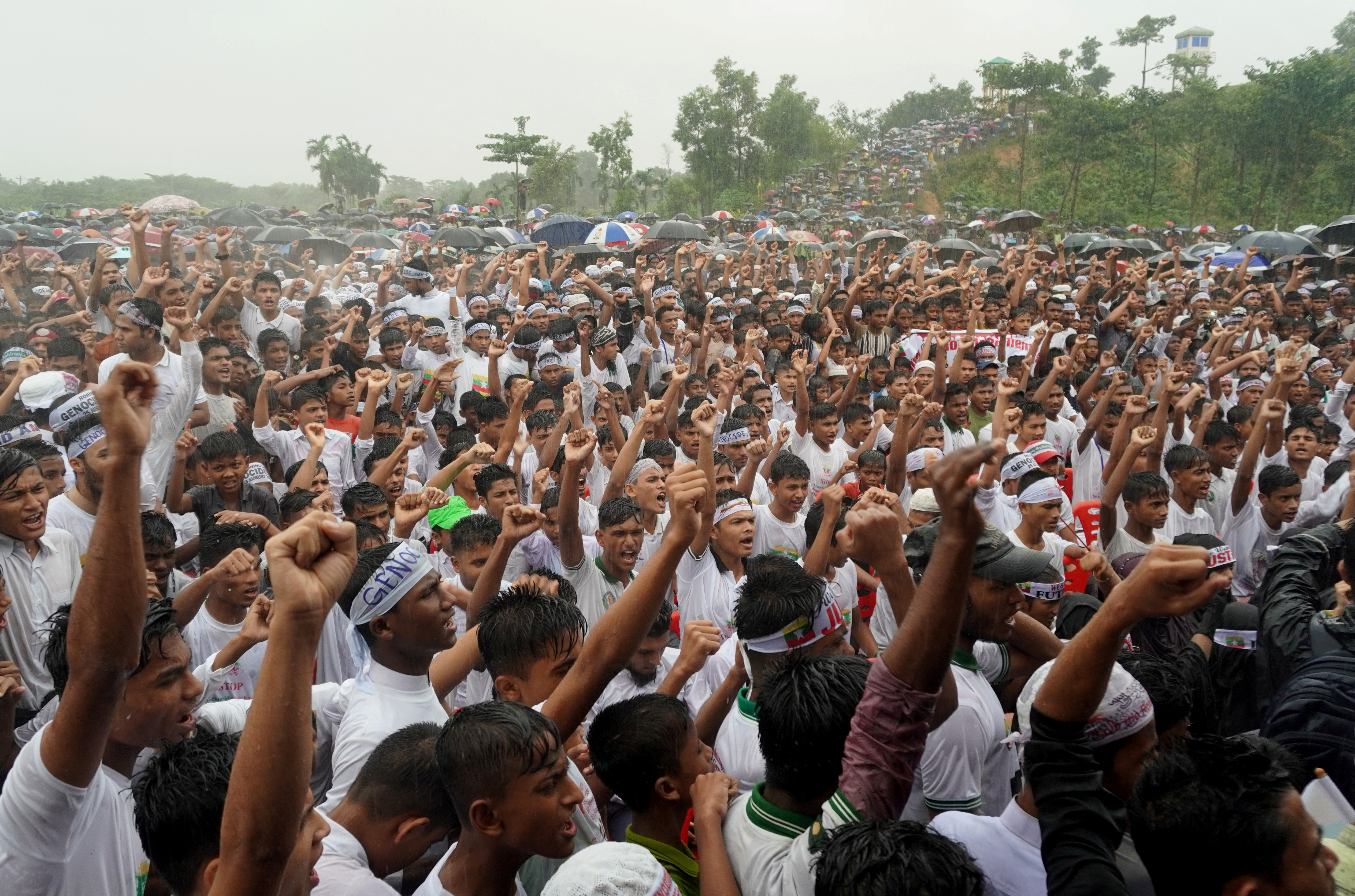 Rohingya refugees mark seventh anniversary of fleeing from Myanmar, in Cox's Bazar